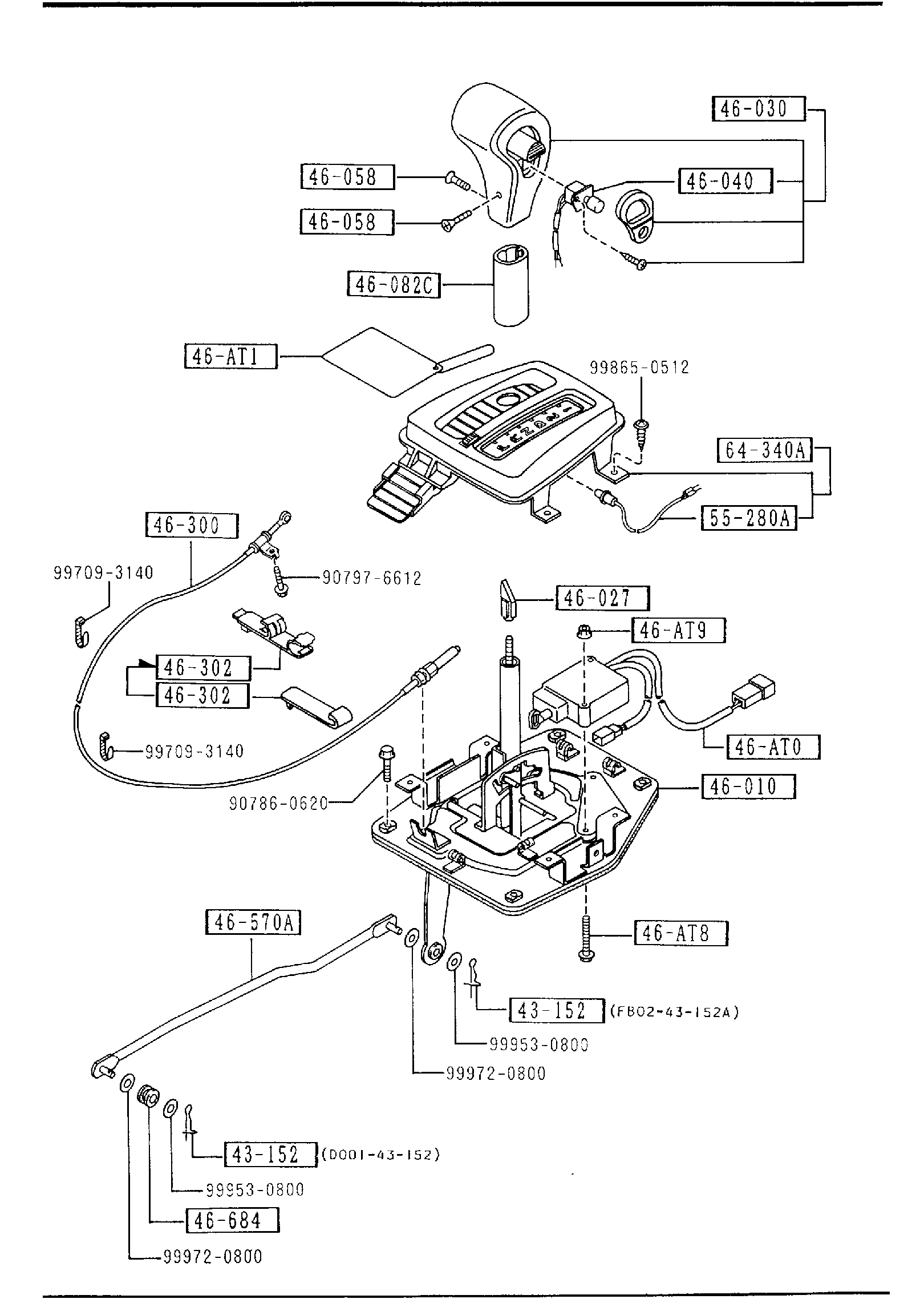 Diagram CHANGE CONTROL SYSTEM (AT) for your 2009 Mazda B3000   