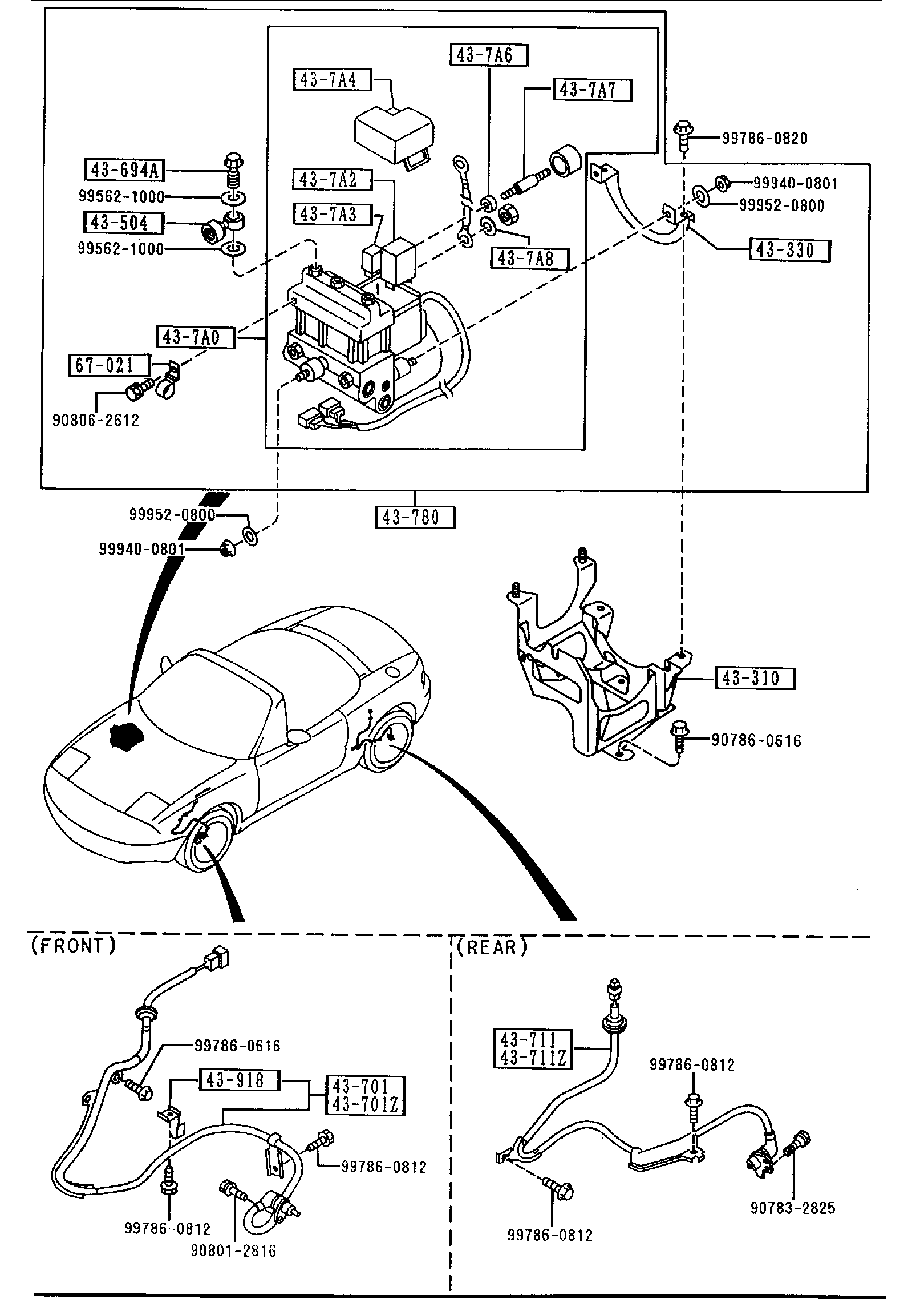 Diagram ANTILOCK BRAKE SYSTEM for your 2016 Mazda CX-9   