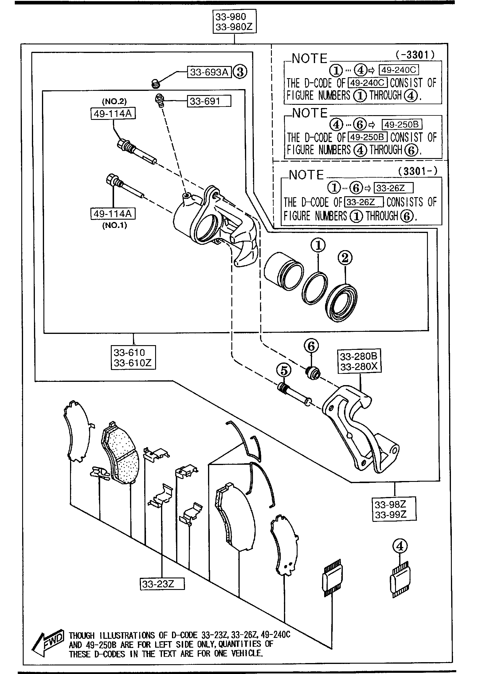 Diagram FRONT BRAKE MECHANISMS for your 2005 Mazda MX-5 Miata   