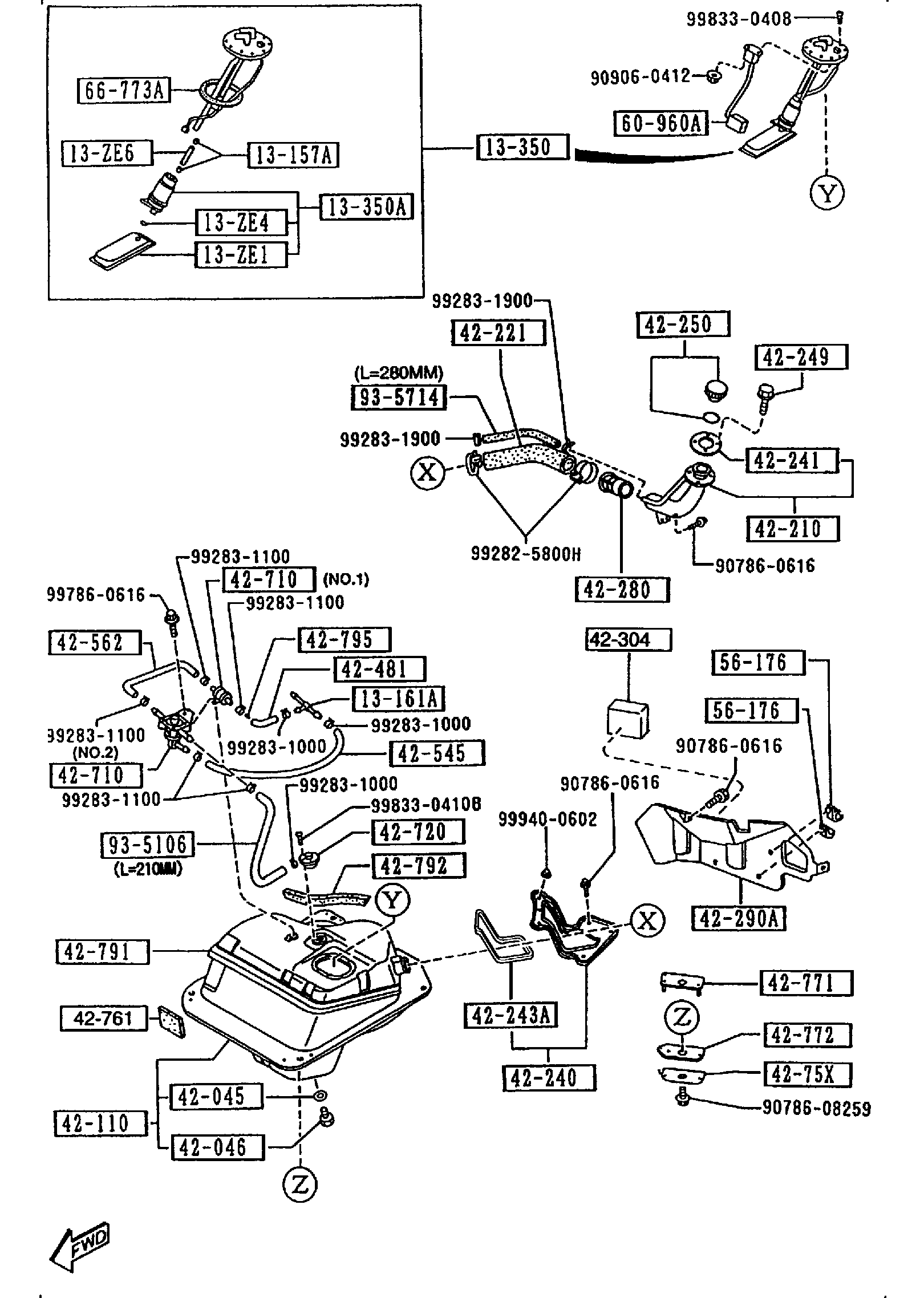 Diagram FUEL TANK for your 2006 Mazda B4000   