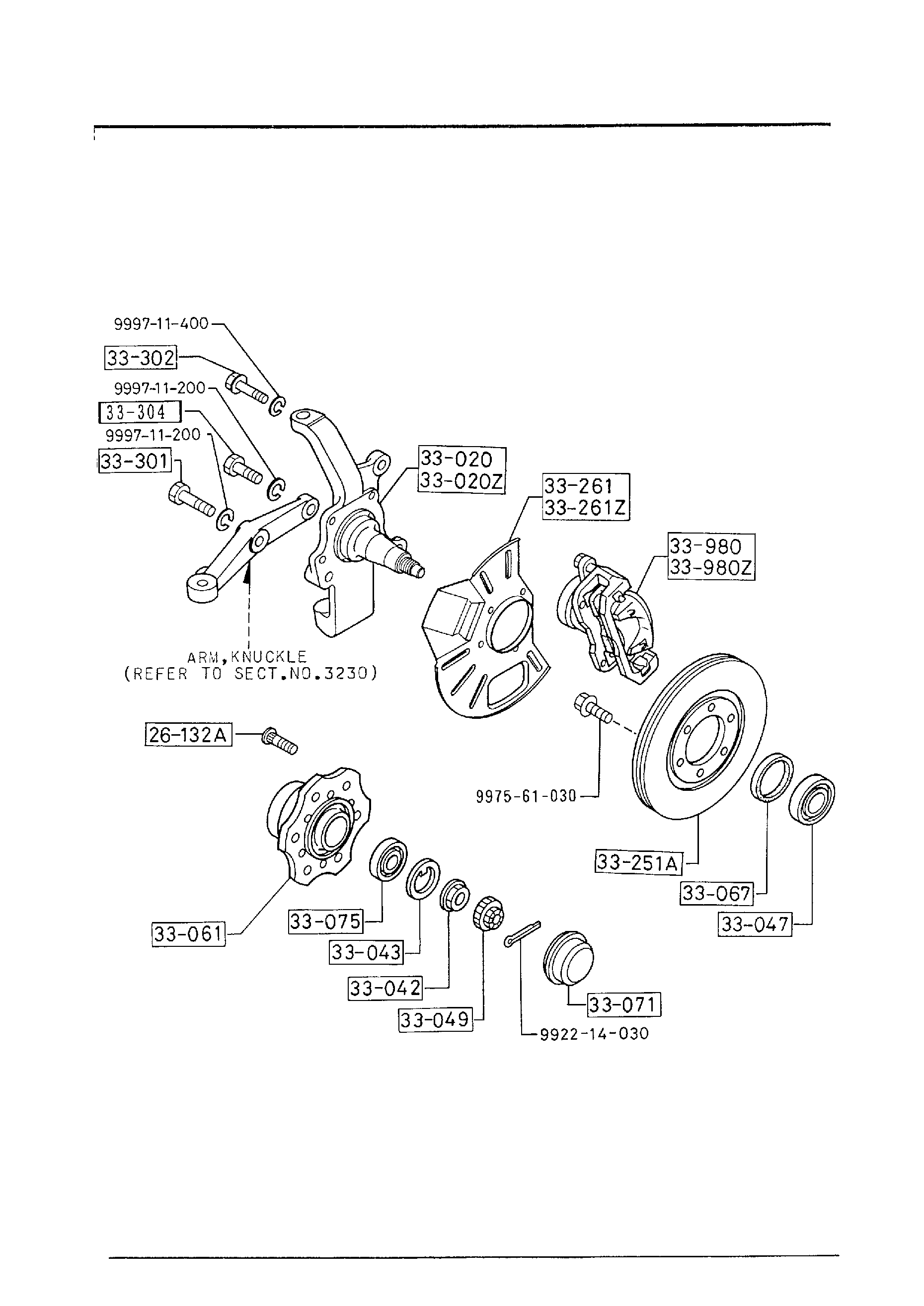 Diagram FRONT AXLE (4X2) for your 2024 Mazda Mazda3   