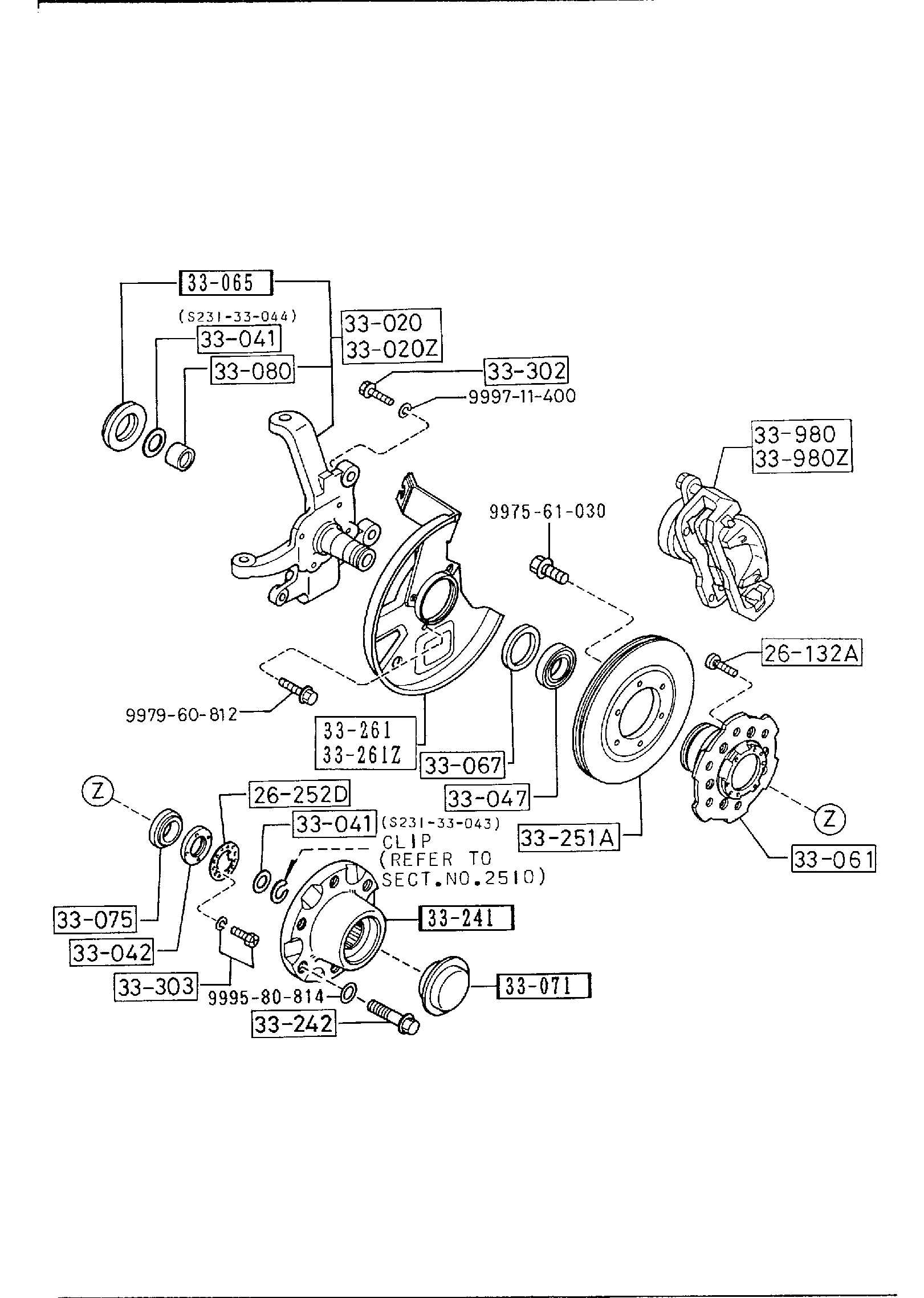 Diagram FRONT AXLE (4X4) for your 2022 Mazda Mazda3   