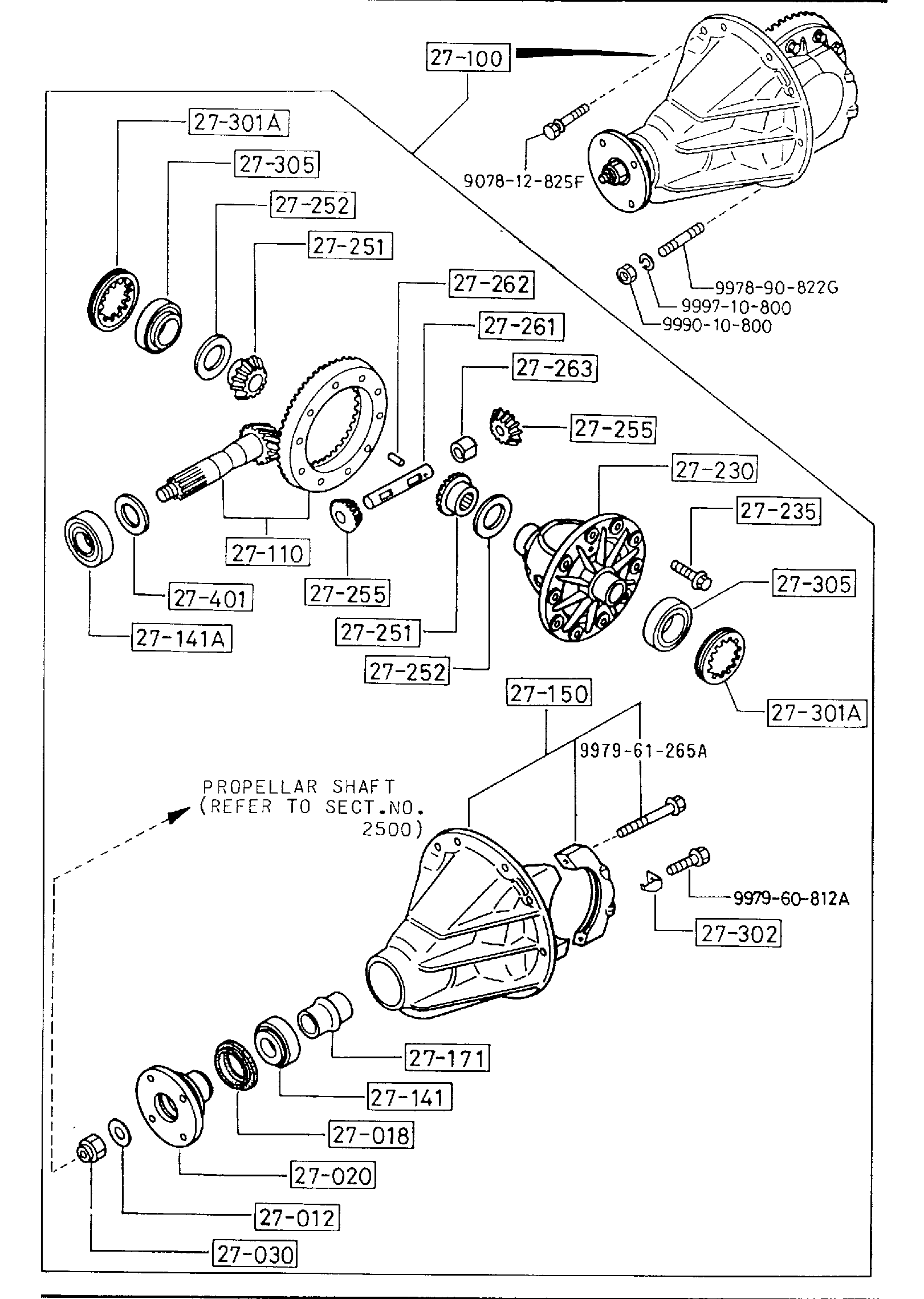 Diagram REAR DIFFERENTIALS (4X2)(2600CC) for your 1990 Mazda RX-7  COUPE GXL 