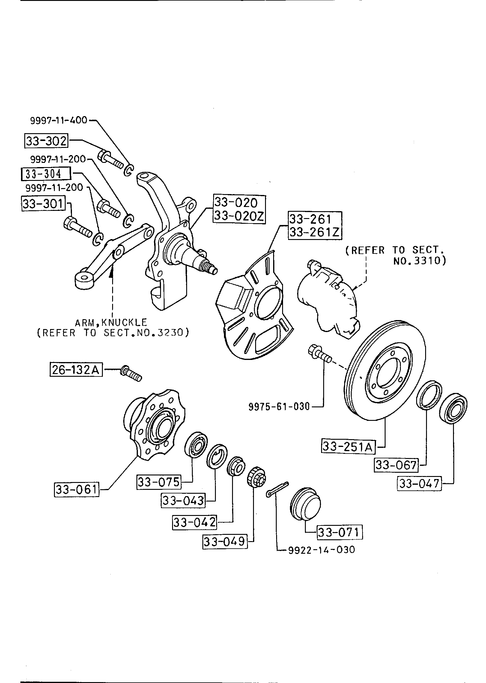 Diagram FRONT AXLE (4X2) for your 2024 Mazda Mazda3   