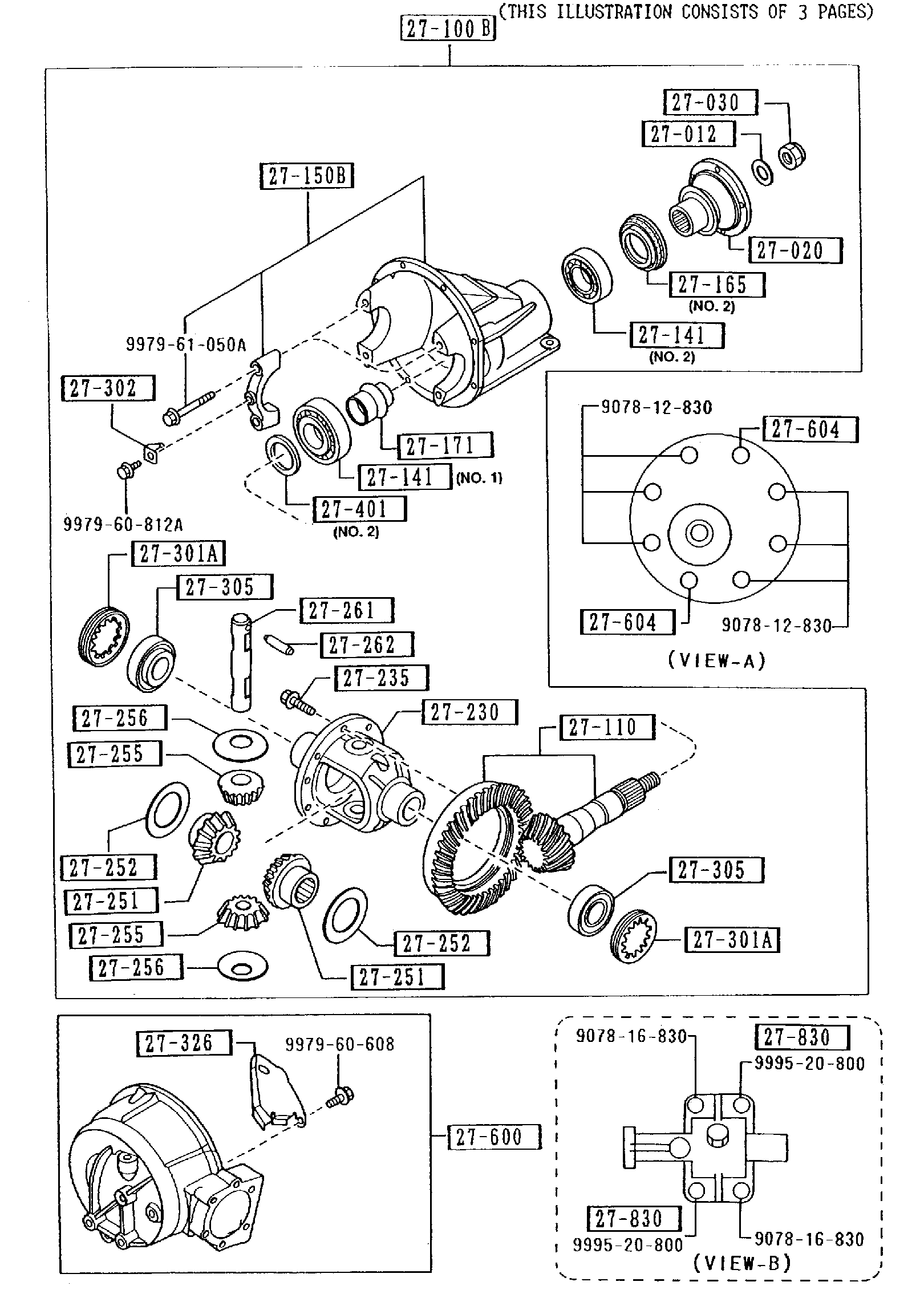 Diagram FRONT DIFFERENTIALS (4X4) for your 2014 Mazda Mazda3  SEDAN I (VIN Begins: JM1) 