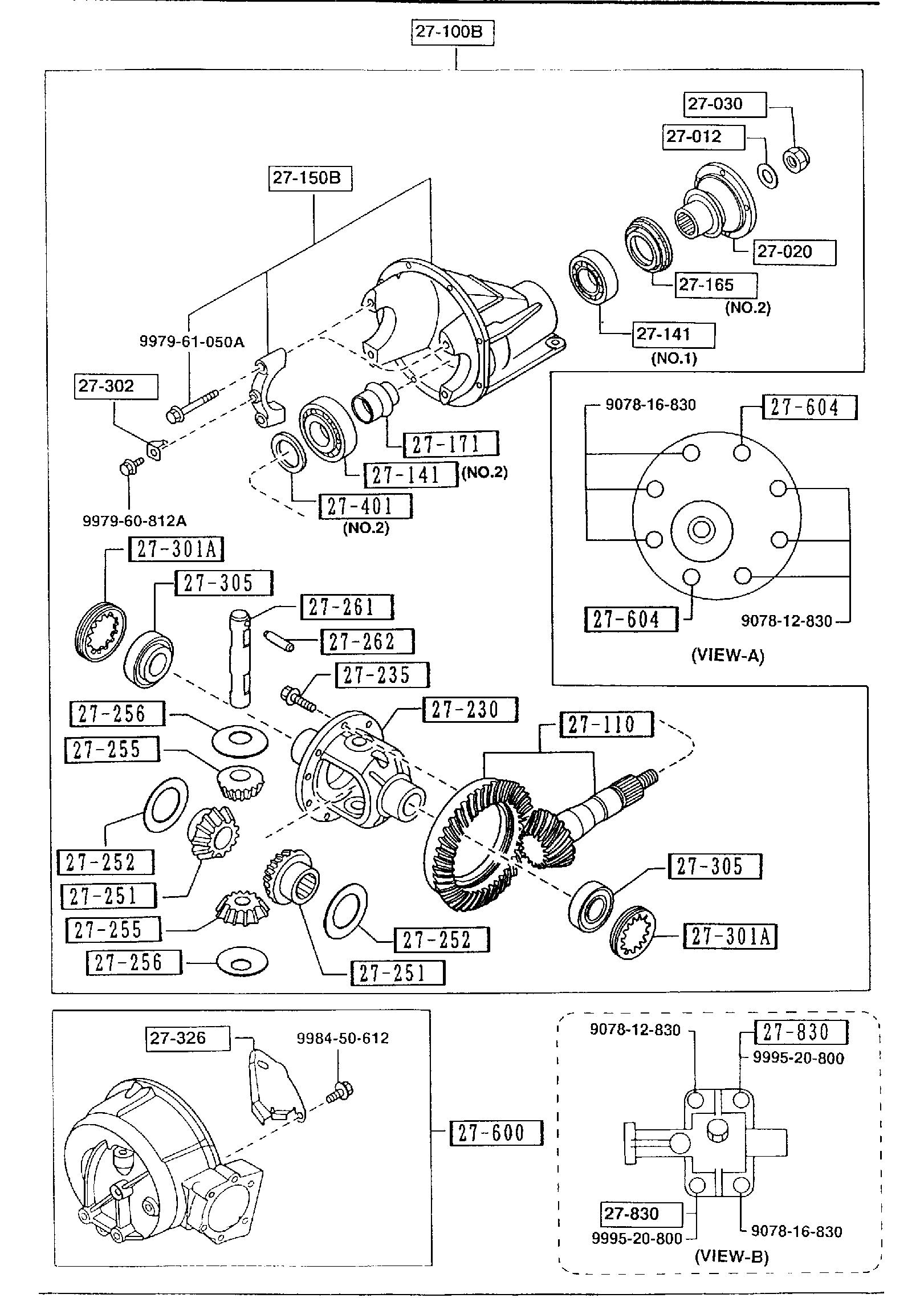 Diagram FRONT DIFFERENTIALS (4X4) for your 2014 Mazda Mazda3  SEDAN I (VIN Begins: JM1) 