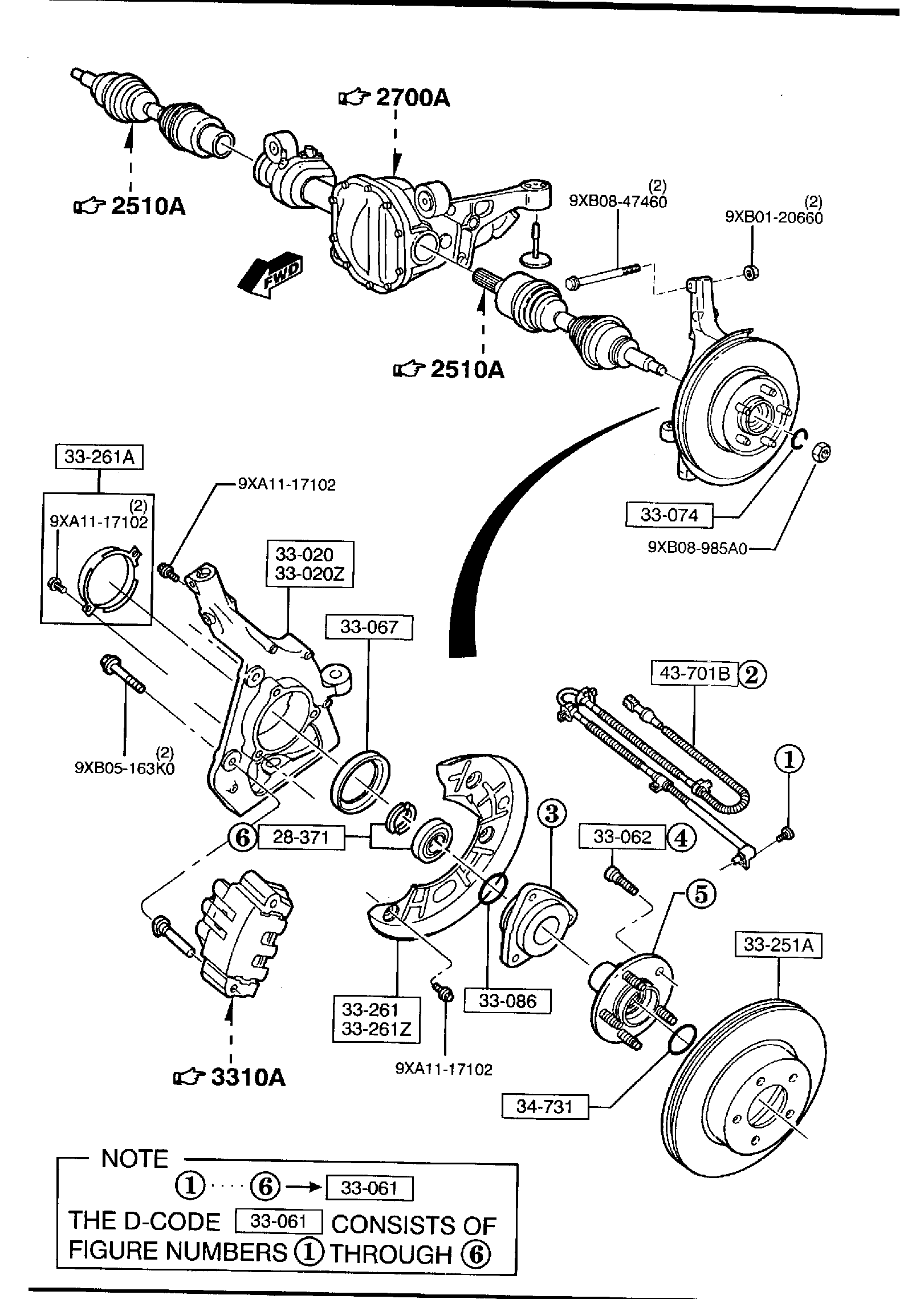 Full size assembly image of FRONT AXLE (4X4) (1/1)