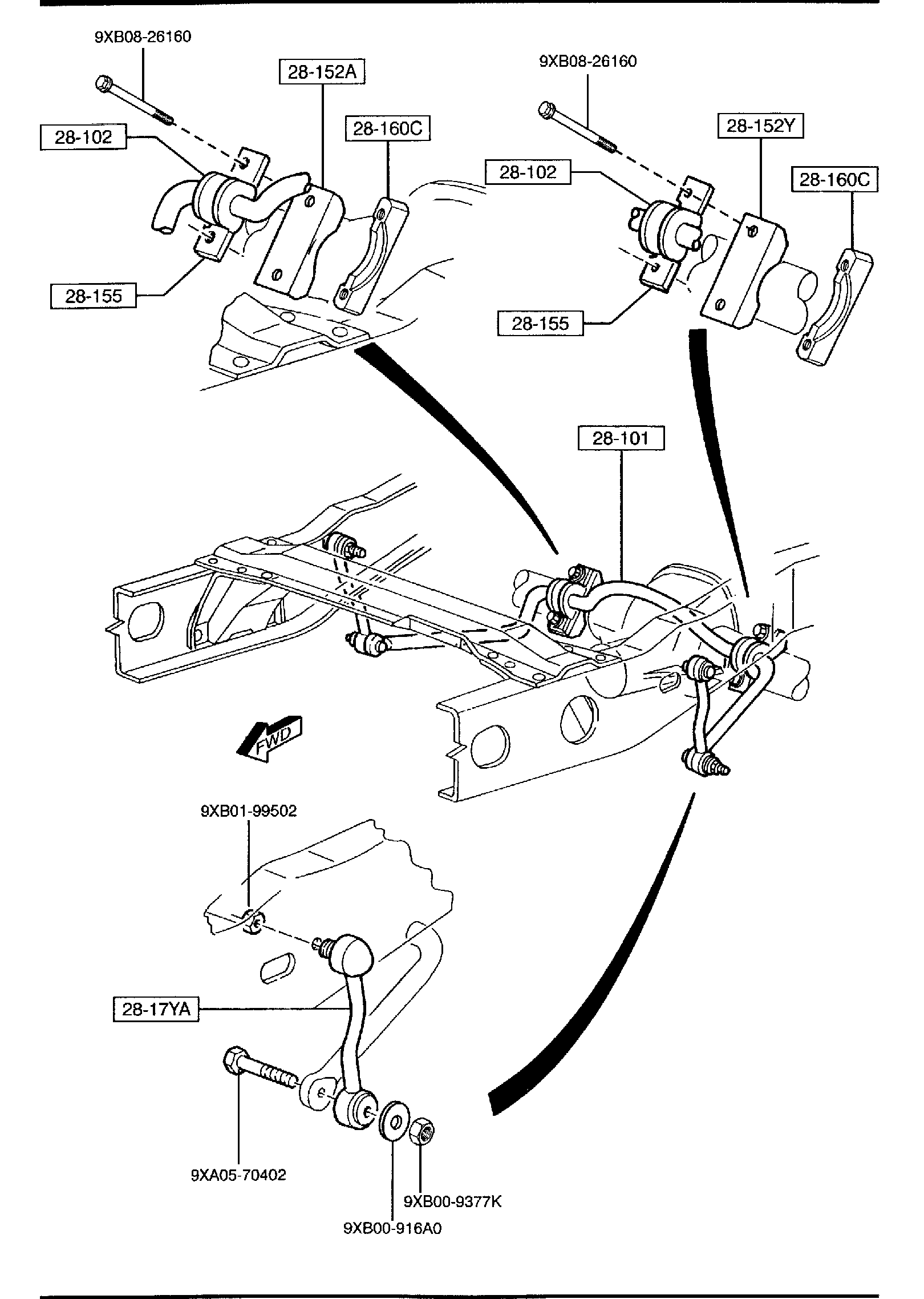 Diagram REAR STABILIZER for your 2004 Mazda MX-5 Miata   