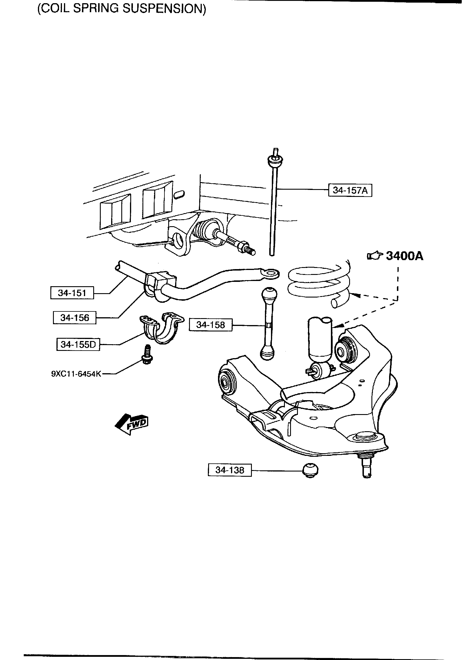 Diagram FRONT STABILIZER (4X2) for your Mazda