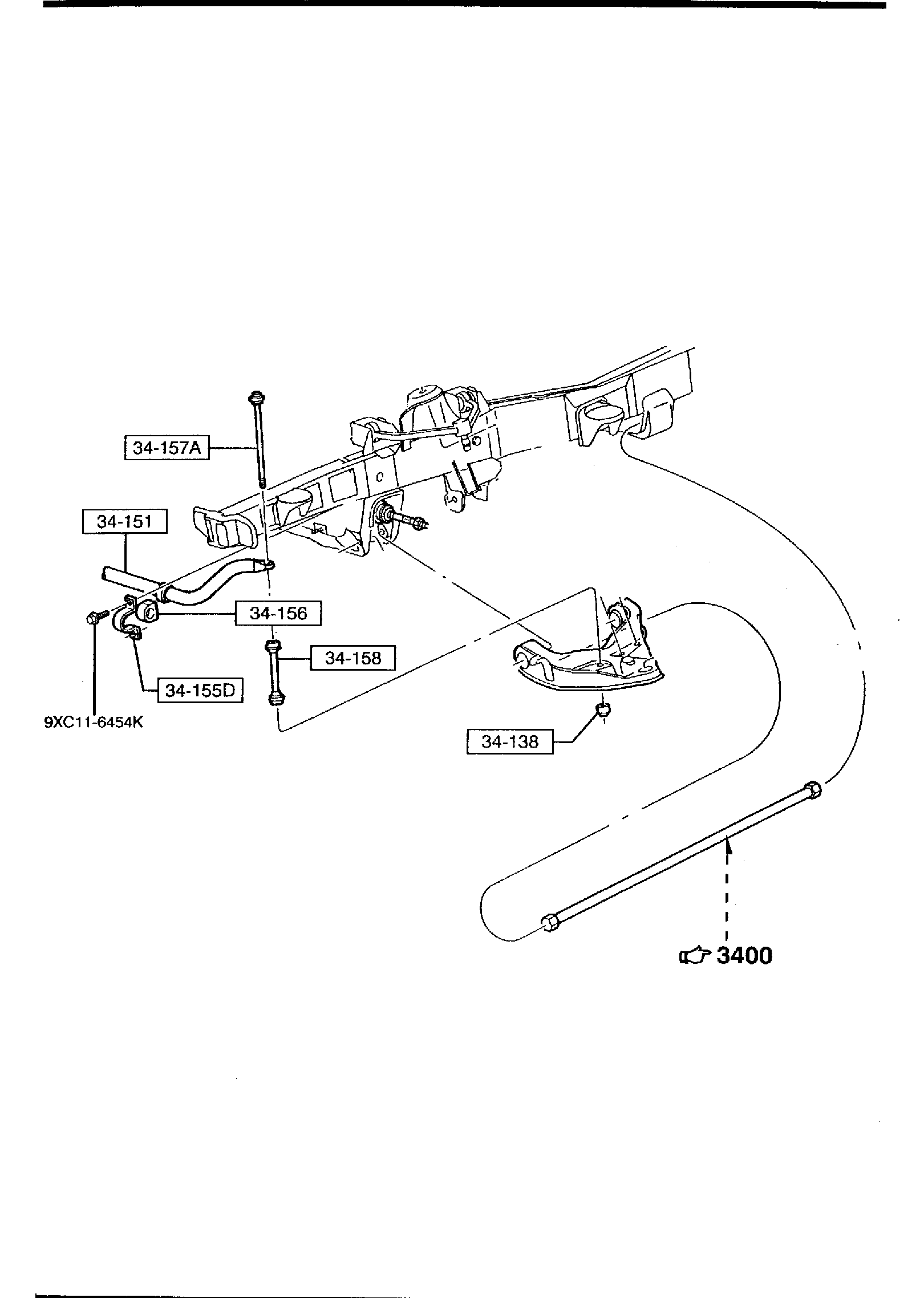 Diagram FRONT STABILIZER (4X4) for your Mazda