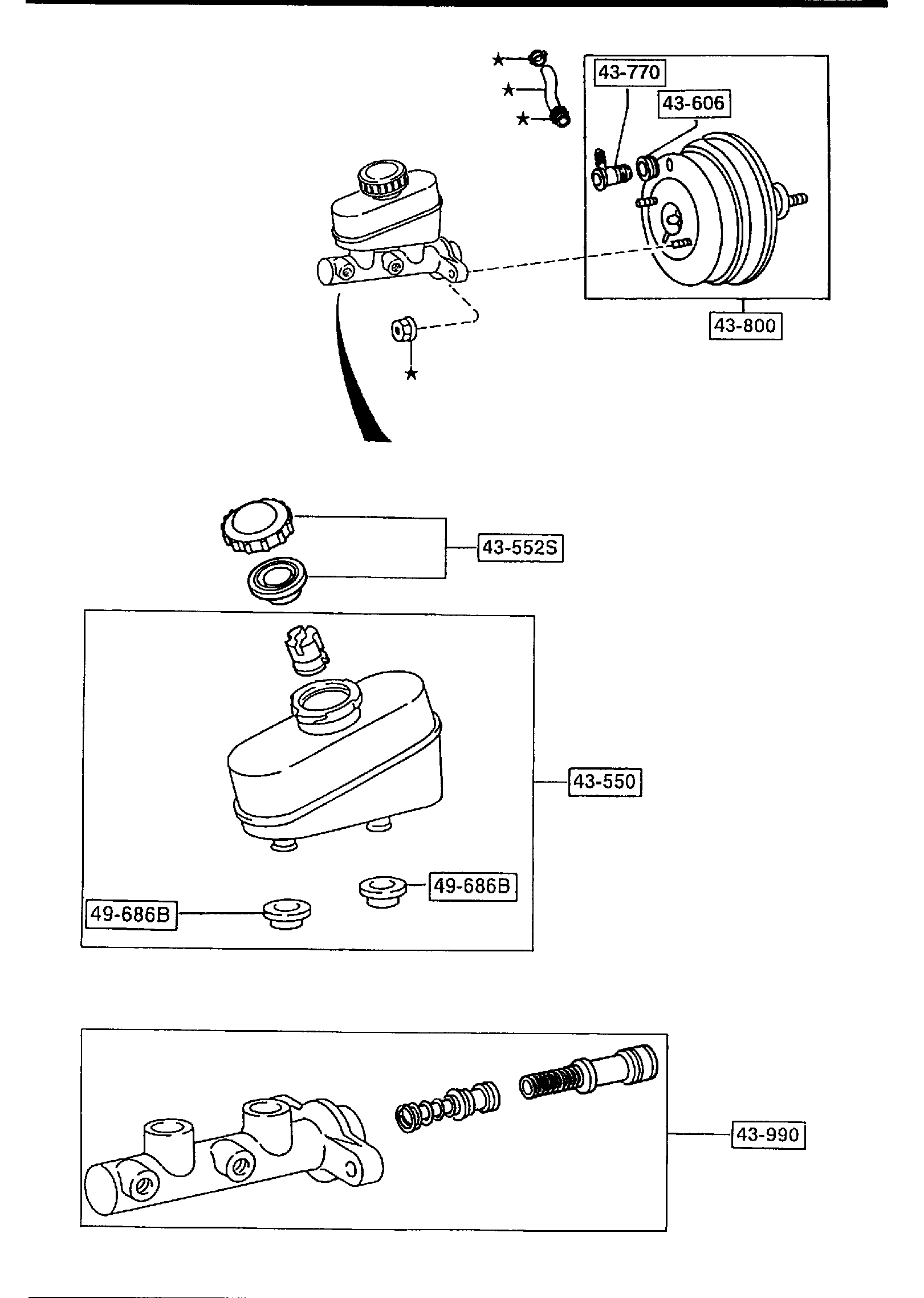 Diagram BRAKE MASTER CYLINDER & POWER BRAKE for your 2012 Mazda Mazda5   