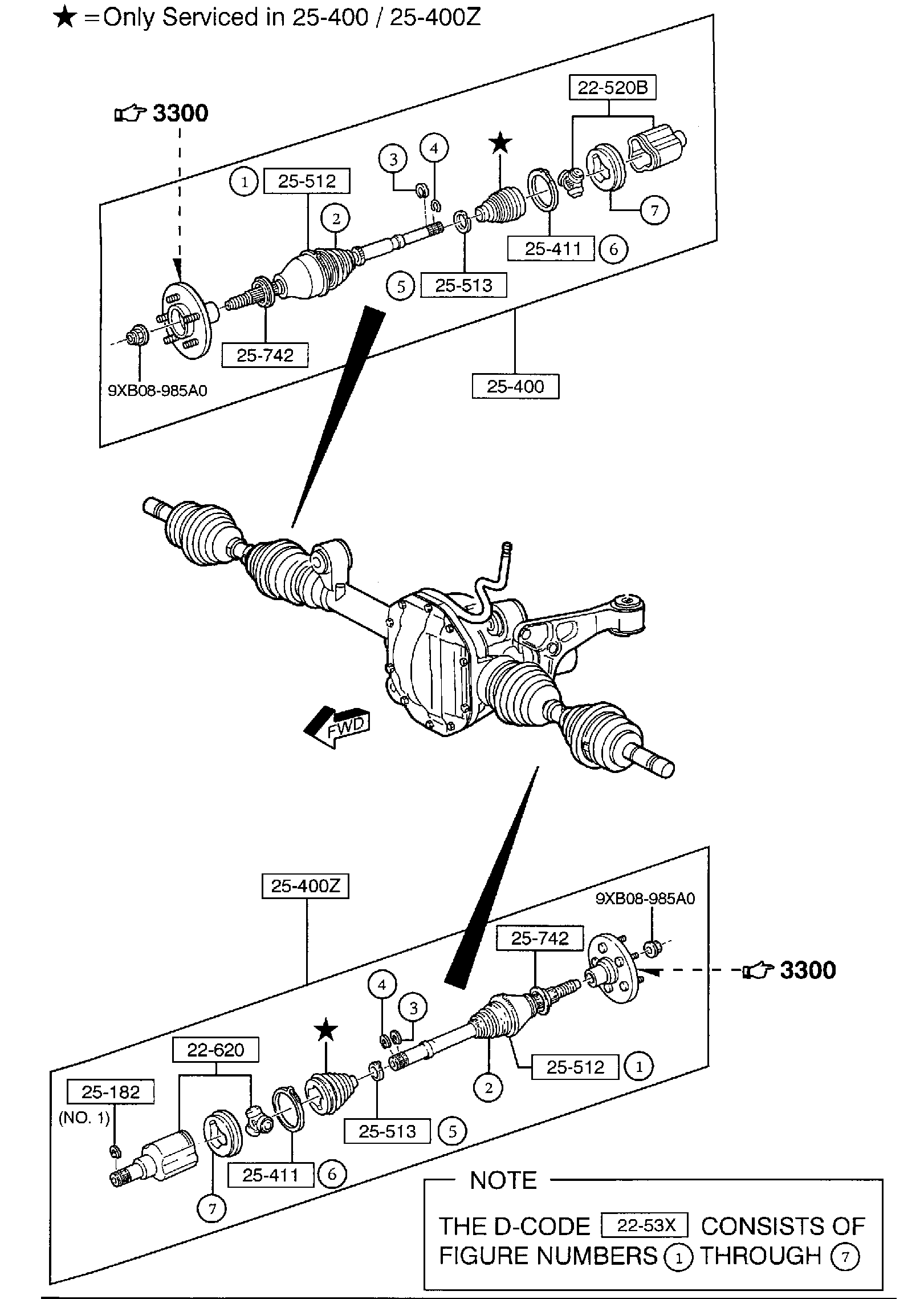 Full size assembly image of FRONT DRIVE SHAFTS (4X4) (1/1)