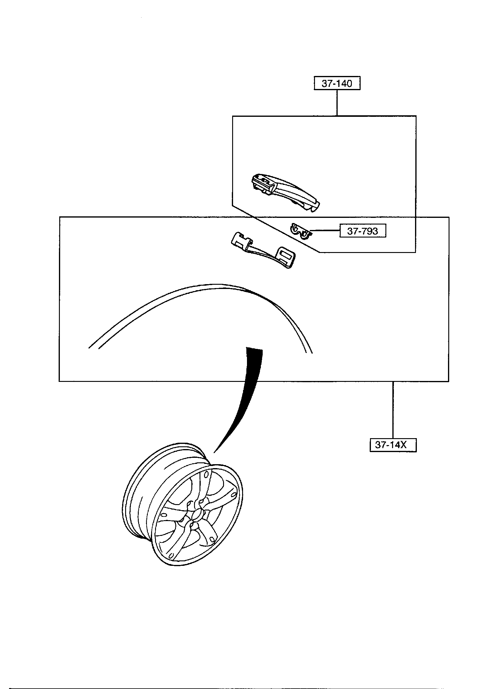 Diagram WHEELS & JACK for your Mazda