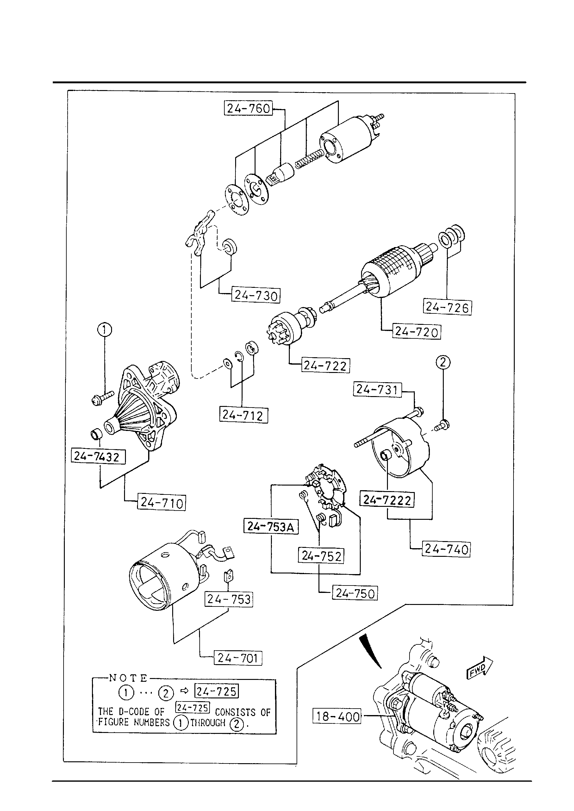 Diagram STARTER for your 1987 Mazda RX-7   