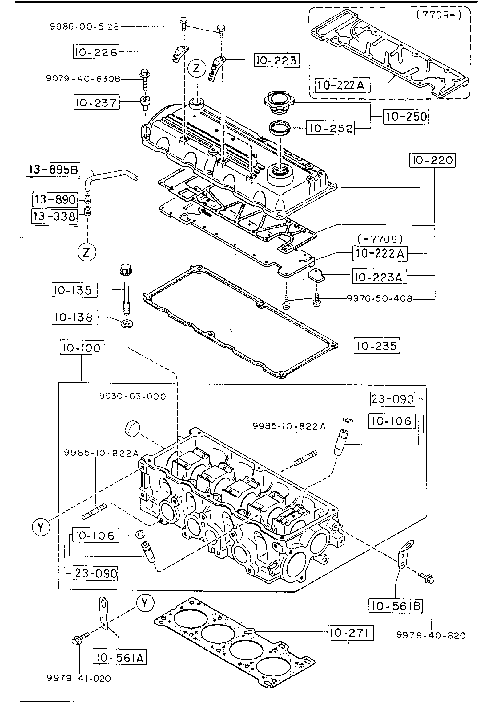 Diagram CYLINDER HEAD & COVER (W/O TURBO) for your 2011 Mazda Mazda6  SEDAN GRAND TOURING 