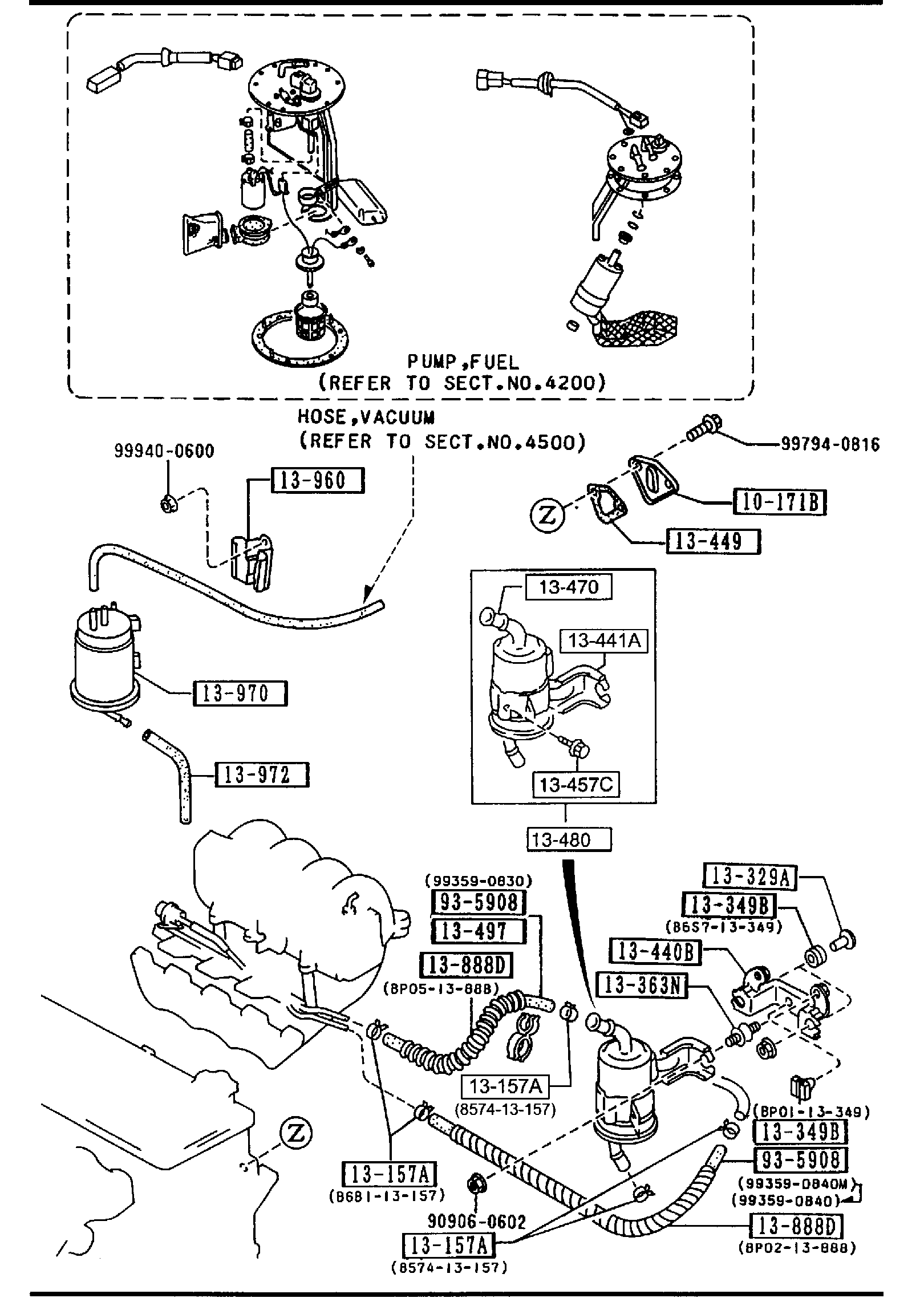Diagram FUEL SYSTEM for your Mazda