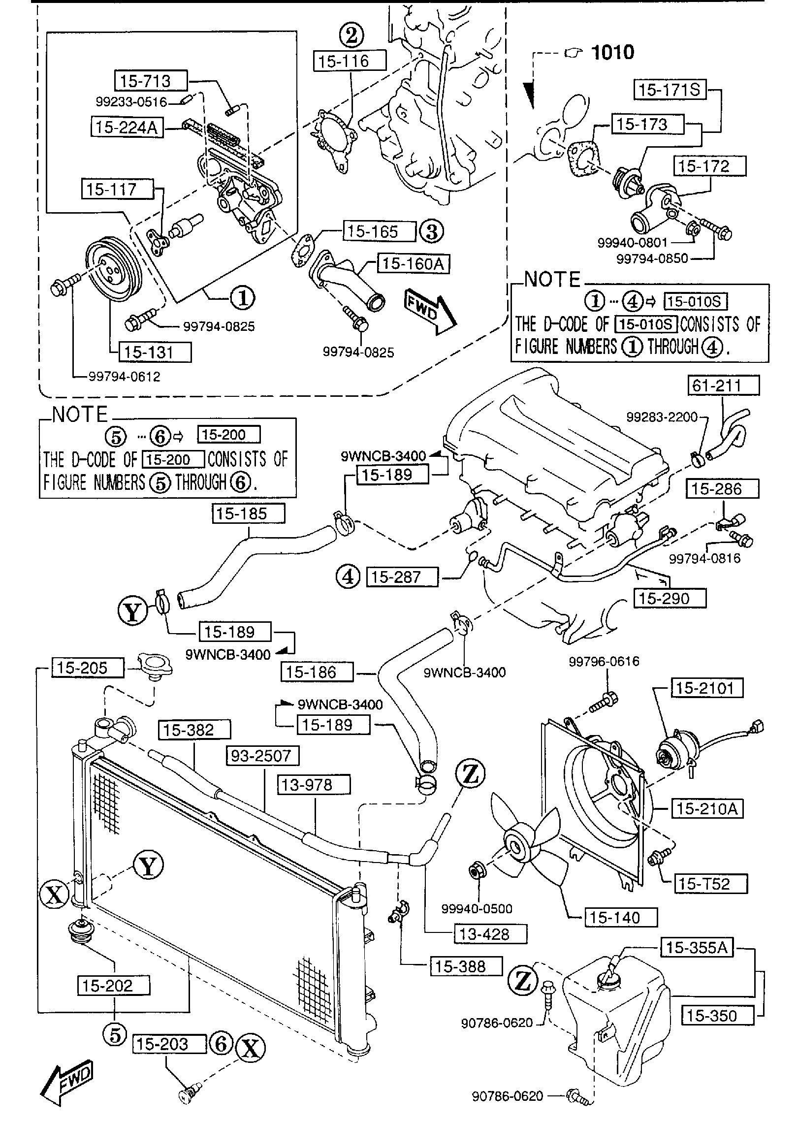 Diagram COOLING SYSTEM (1600CC) for your 2008 Mazda Mazda3 2.3L MT HATCHBACK SIGNATURE 