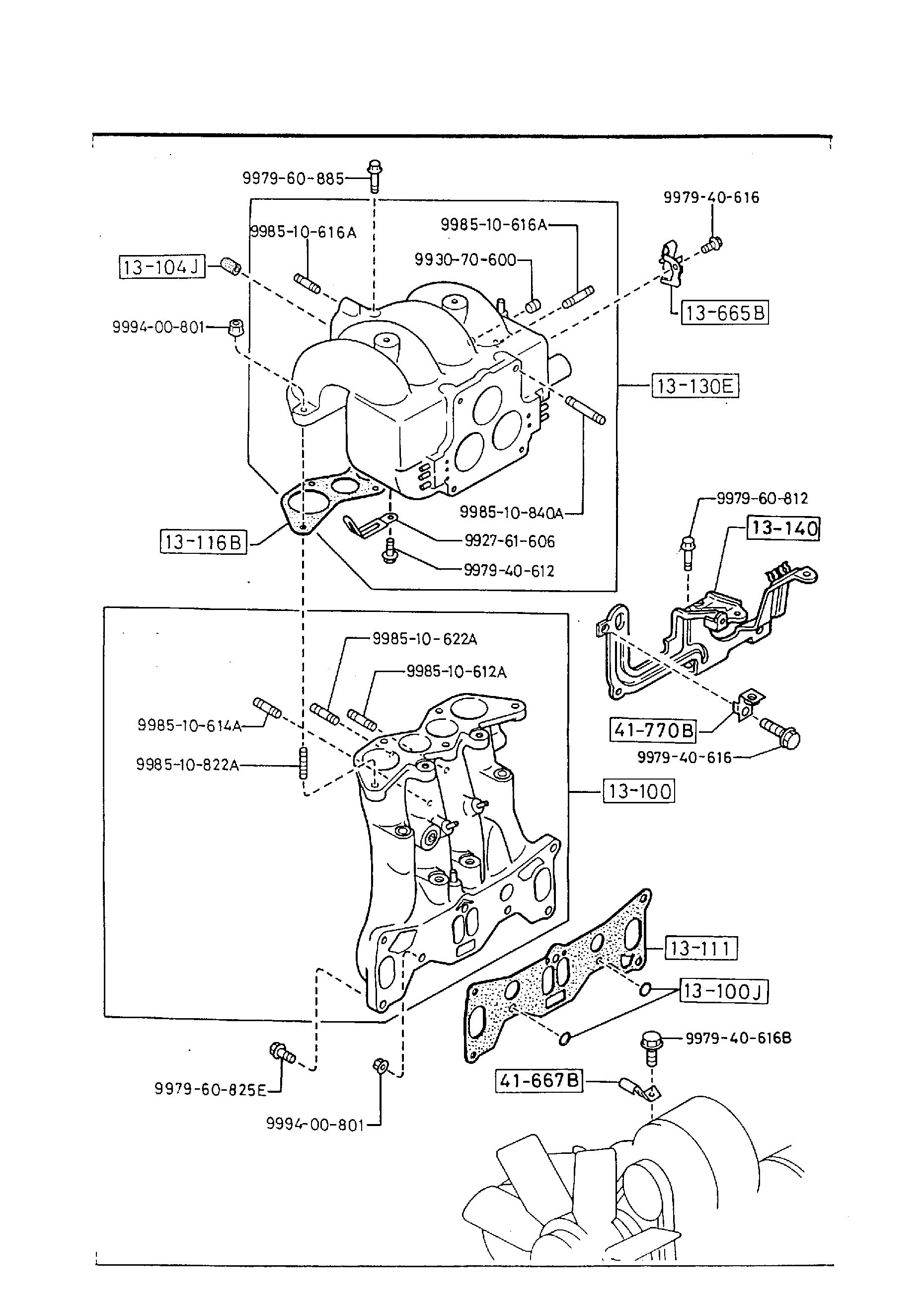 Diagram INLET MANIFOLD (TURBO) for your 1987 Mazda RX-7   