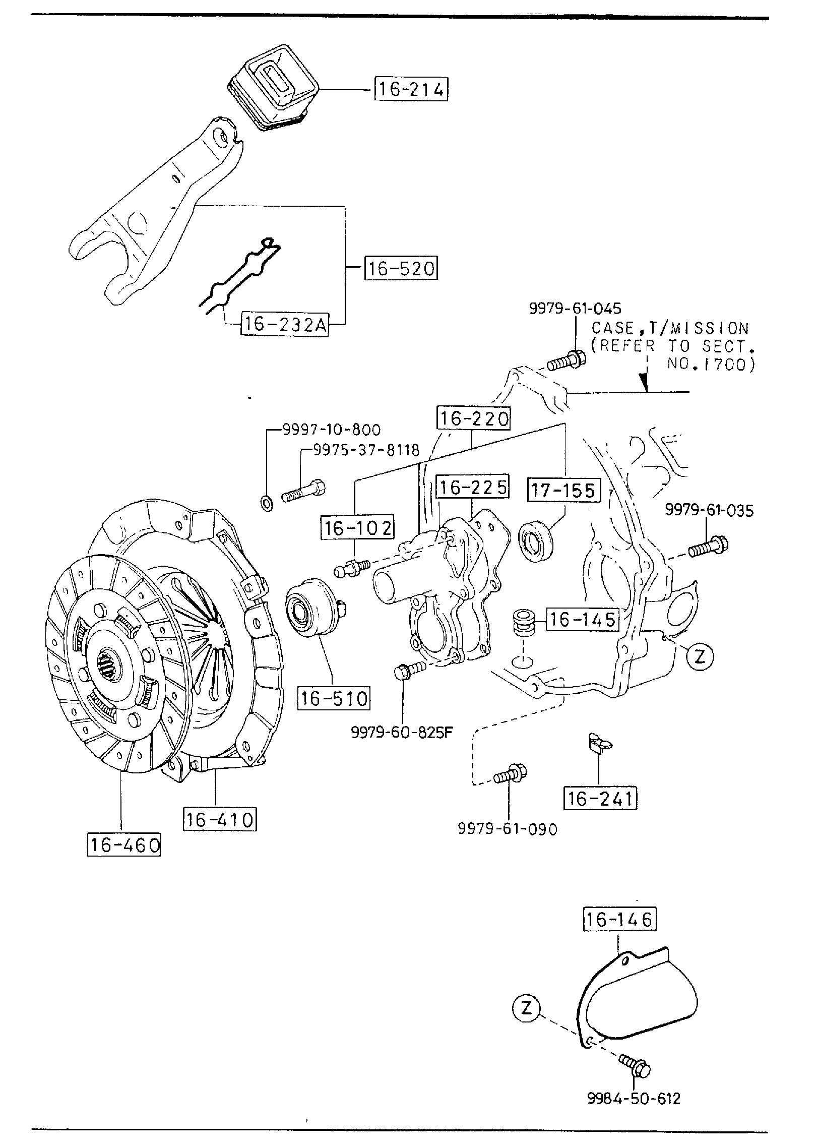 Diagram CLUTCH DISC & COVER (W/O TURBO) for your 2013 Mazda Mazda3   