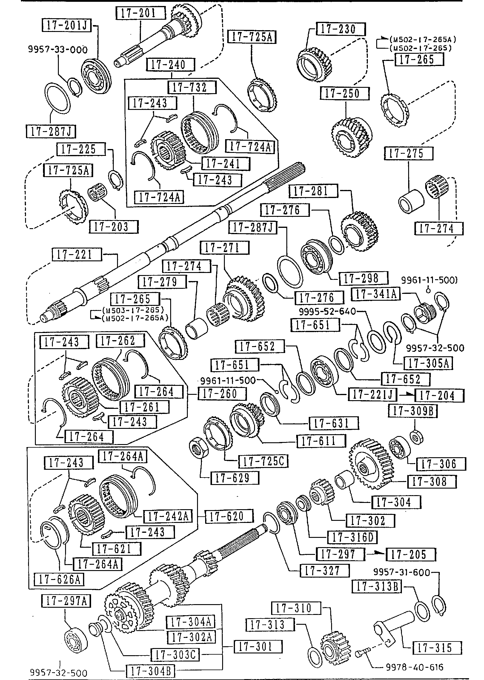 Diagram TRANSMISSION GEARS(MANUAL) (W/O TURBO) for your 2013 Mazda Mazda6   