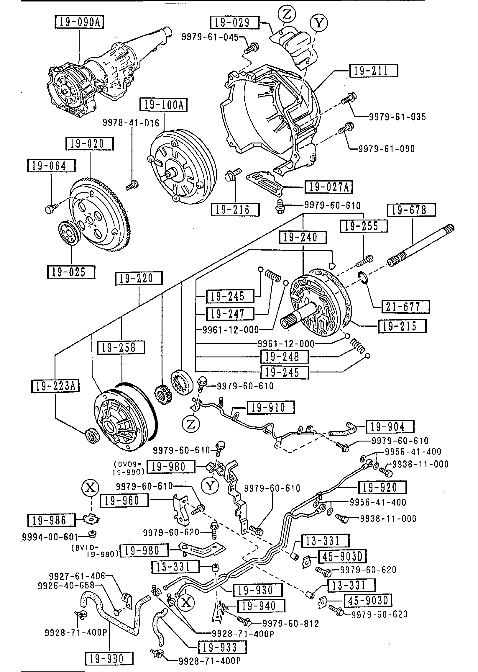 Diagram AUTOMATIC TRANSMISSION TORQUE CONVERTER, OIL PUMP & PIPINGS for your 2006 Mazda Tribute   