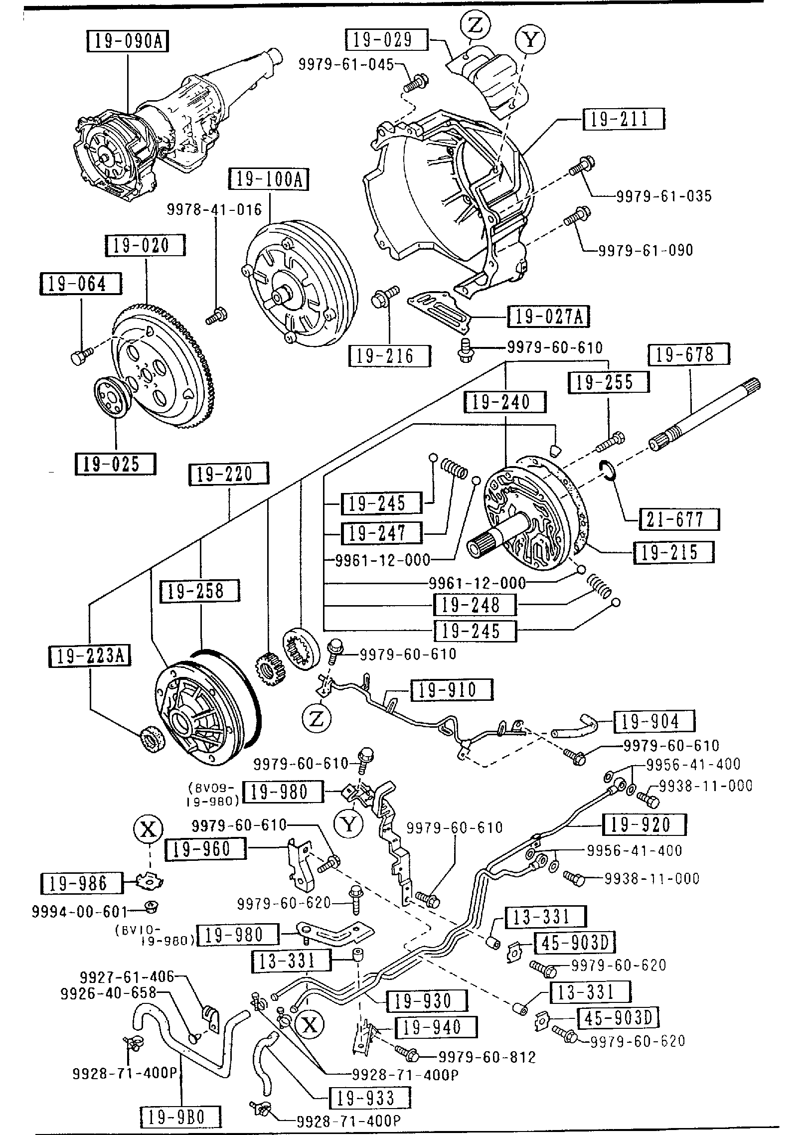 Diagram AUTOMATIC TRANSMISSION TORQUE CONVERTER, OIL PUMP & PIPINGS for your 2006 Mazda B4000   