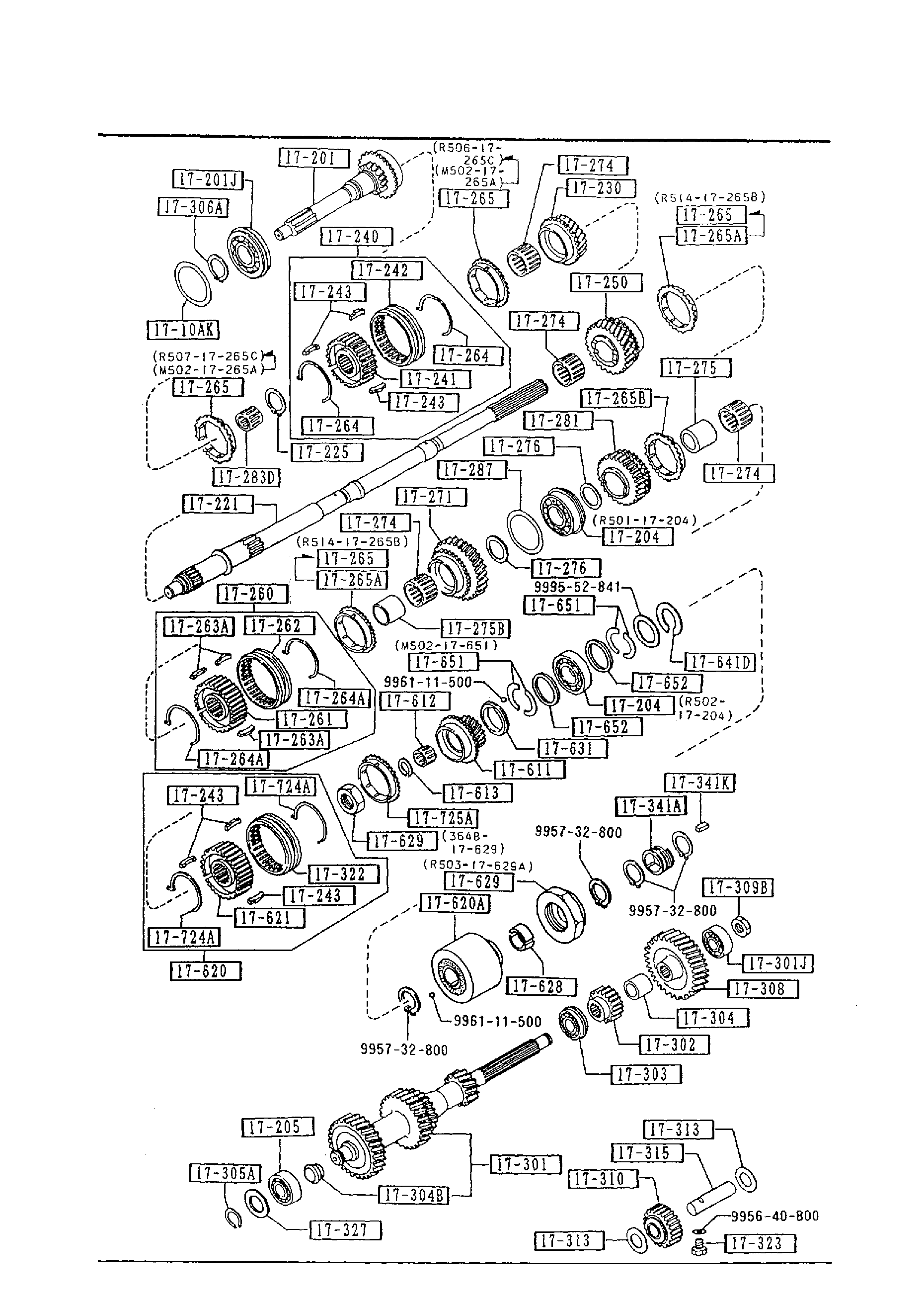 Diagram MANUAL TRANSMISSION GEARS (TURBO) for your 2014 Mazda CX-9   