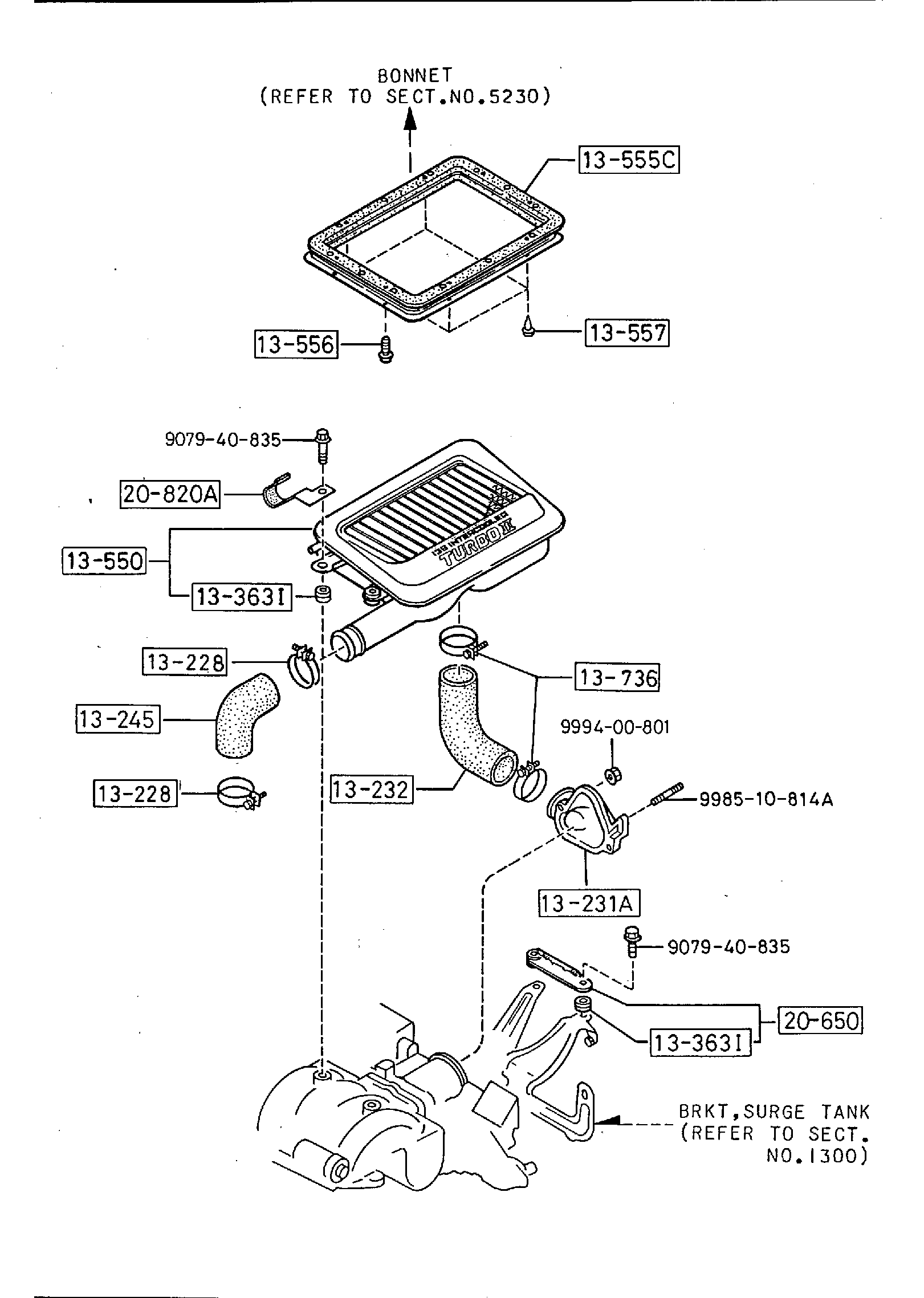 Diagram INTER COOLER (TURBO) for your Mazda