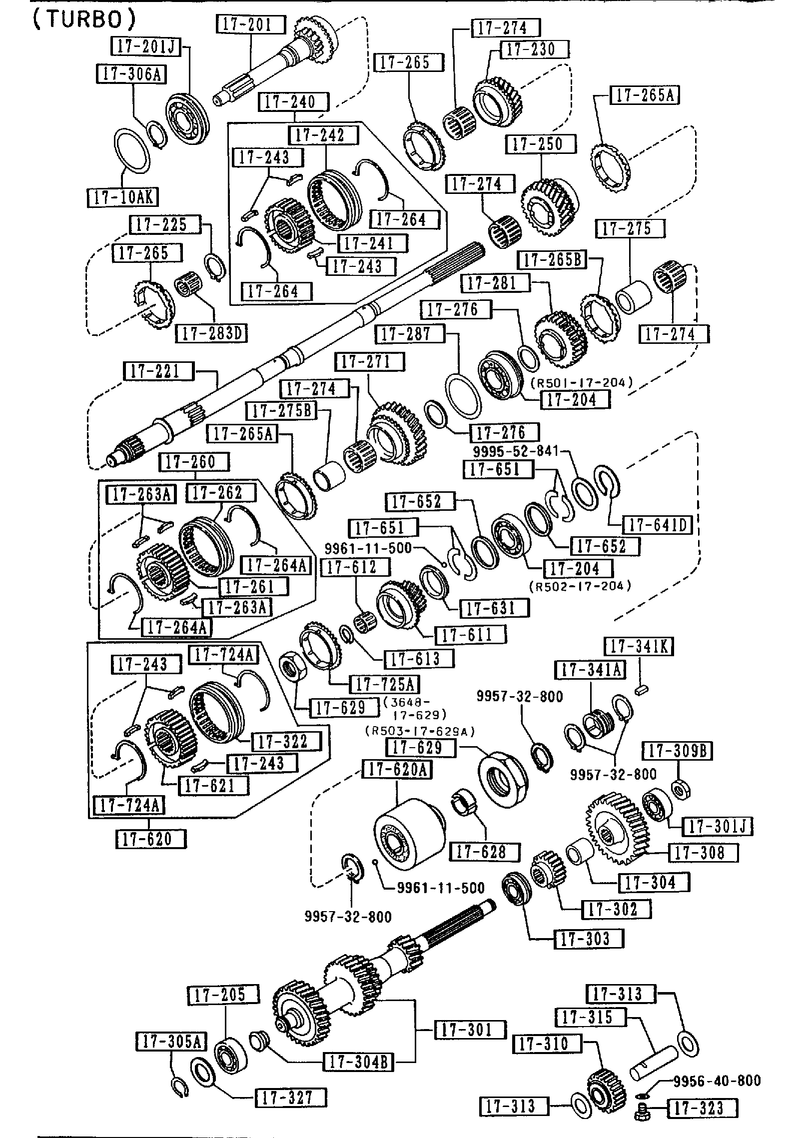 Diagram MANUAL TRANSMISSION GEARS for your 2013 Mazda Mazda6   
