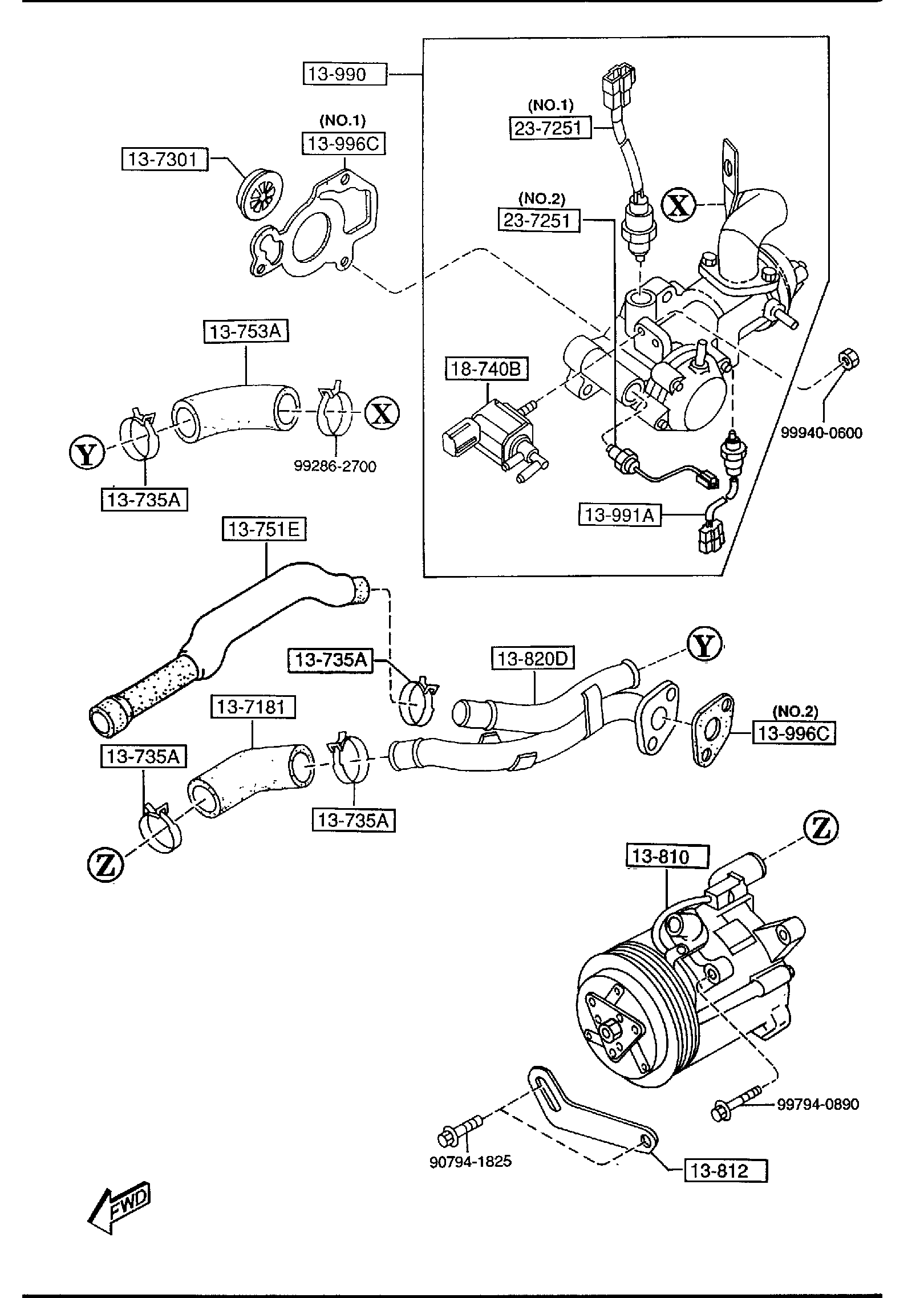 Diagram AIR PUMP & AIR CONTROL VALVE for your 2009 Mazda Mazda3   