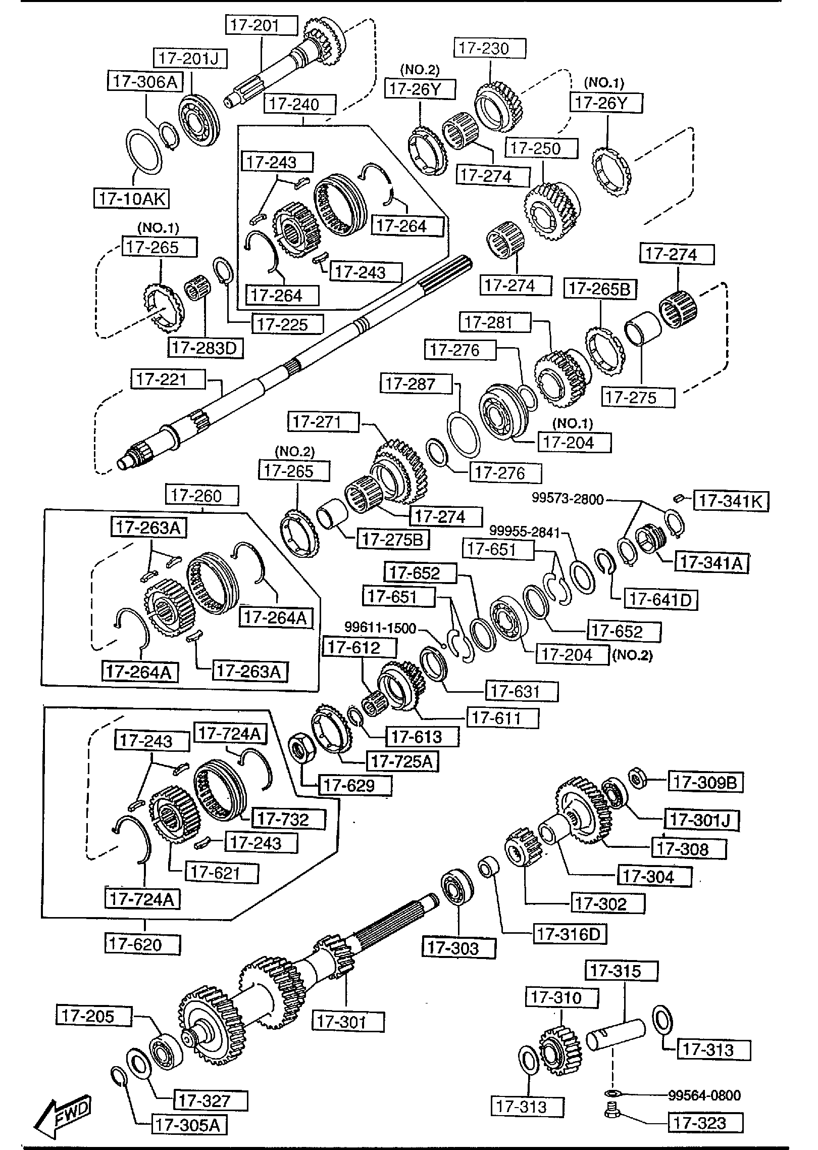 Diagram MANUAL TRANSMISSION GEARS for your 2013 Mazda CX-5   