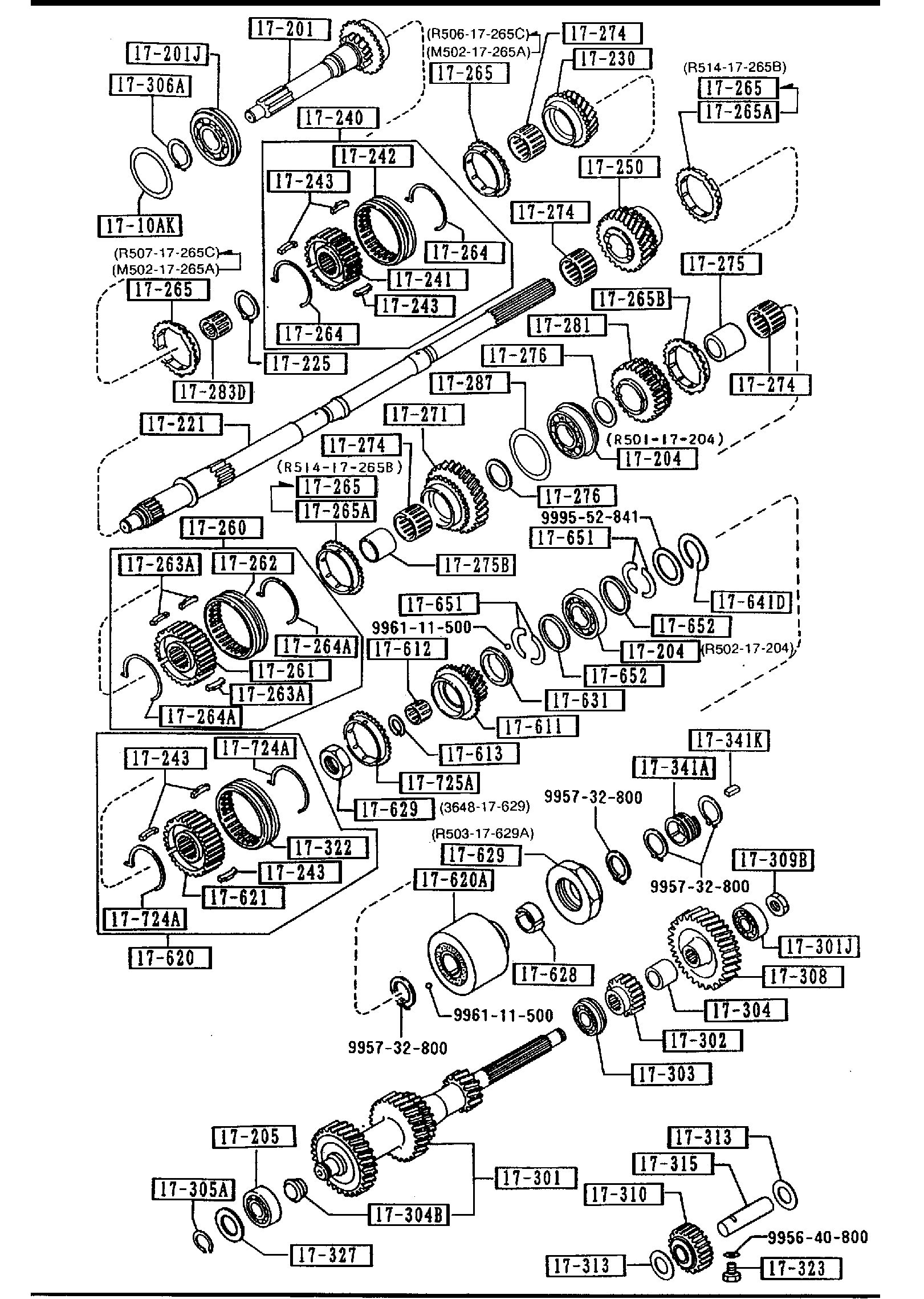 Diagram MANUAL TRANSMISSION GEARS (TURBO) for your 2013 Mazda CX-5   