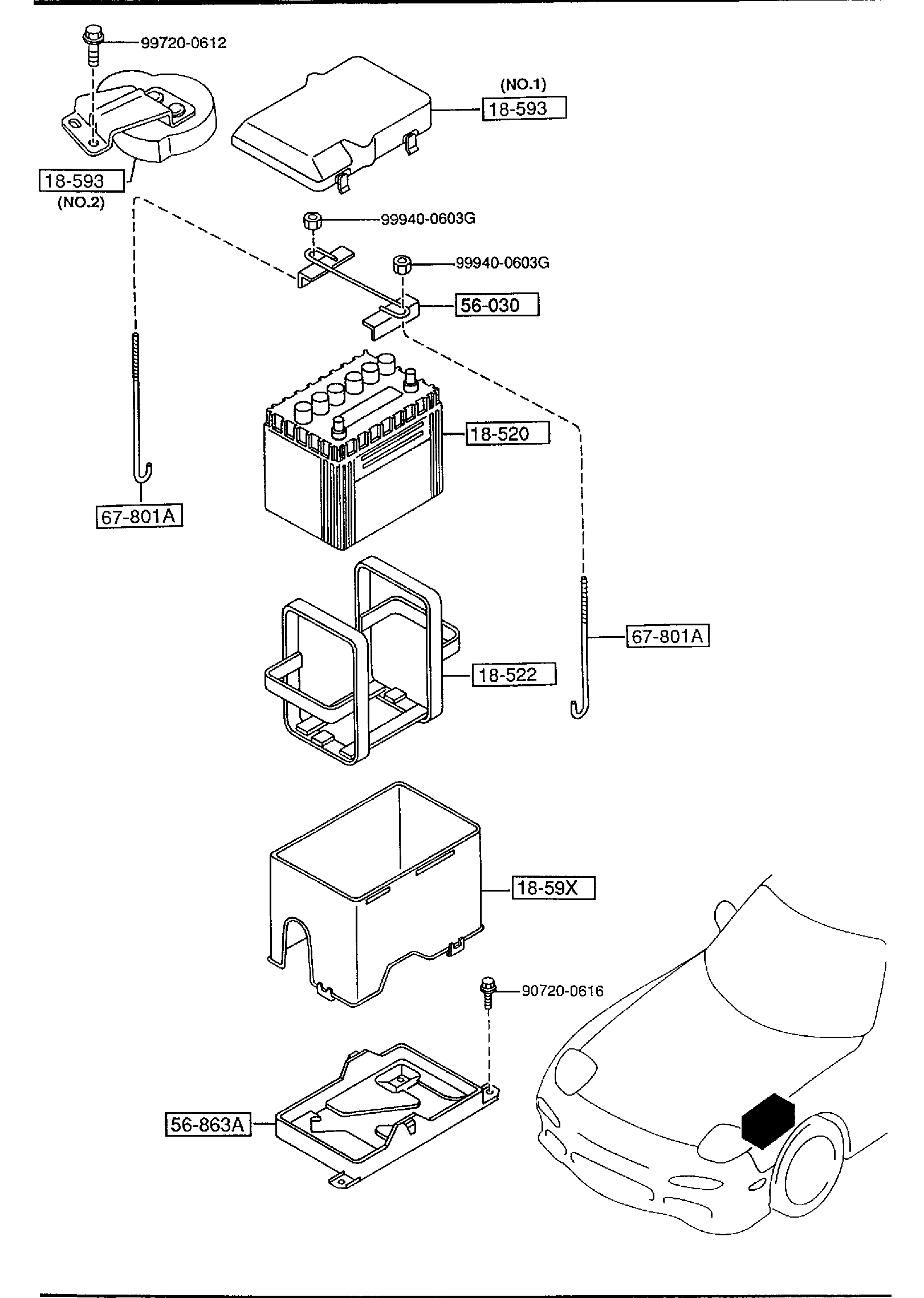 Diagram BATTERY for your 2013 Mazda Mazda6   