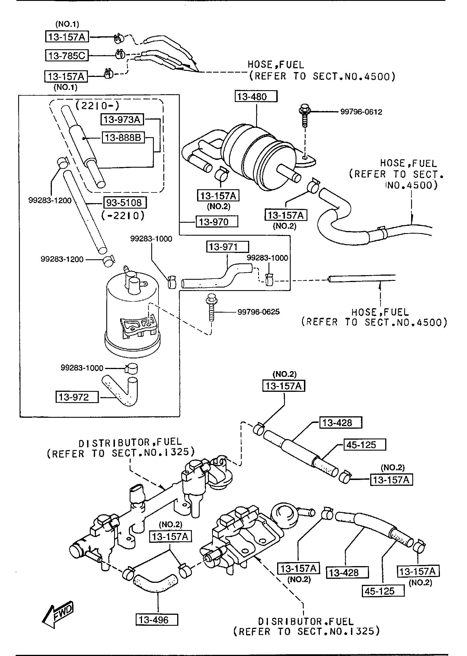Diagram FUEL SYSTEM for your 1991 Mazda MPV   