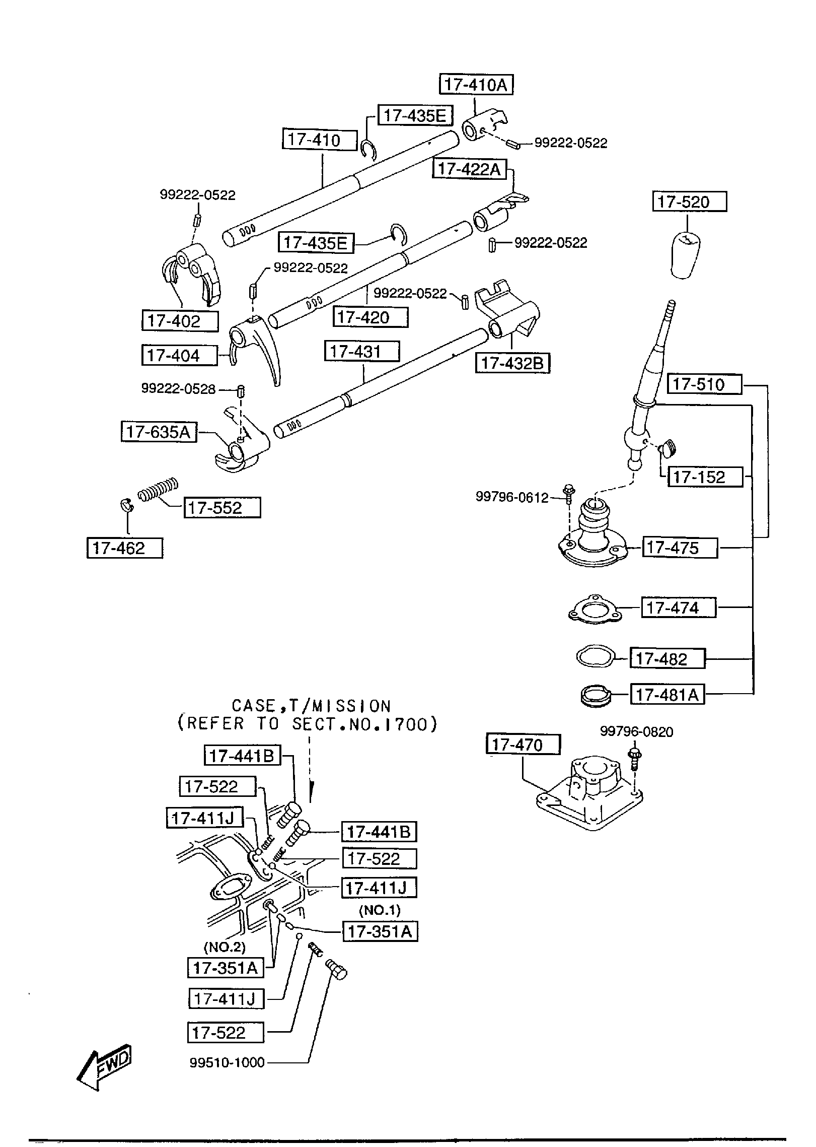 Diagram MANUAL TRANSMISSION CHANGE CONTROL SYSTEM for your 2010 Mazda MX-5 Miata   