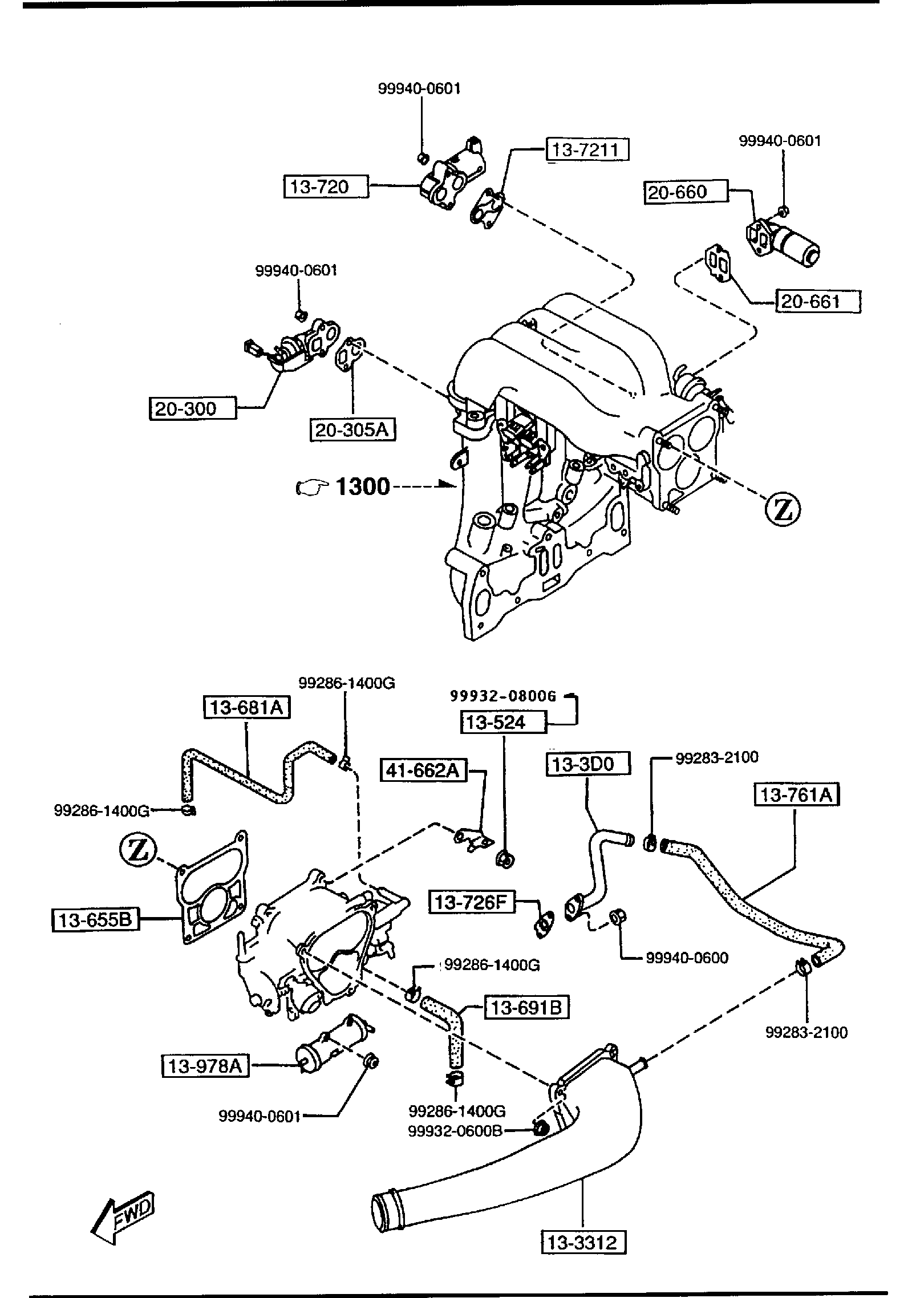 Diagram EMISSION CONTROL SYSTEM for your Mazda
