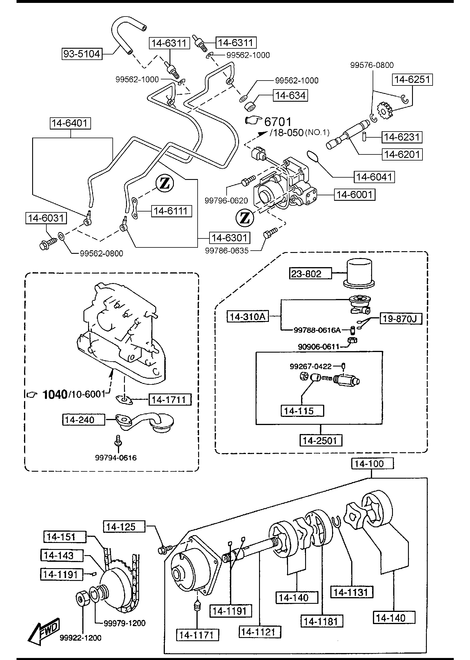 Diagram OIL PUMP & FILTER for your 2004 Mazda Tribute   