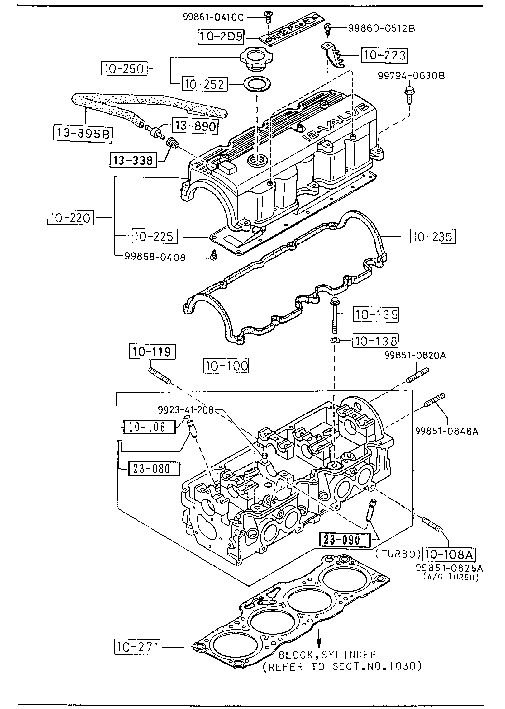 Diagram CYLINDER HEAD & COVER for your 2003 Mazda Protege   