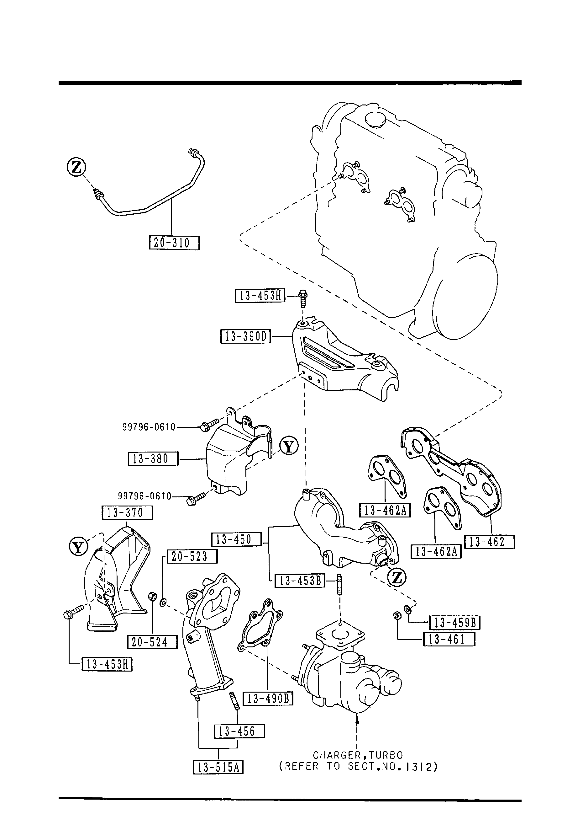 Diagram EXHAUST MANIFOLD (TURBO) for your 2015 Mazda Mazda5   
