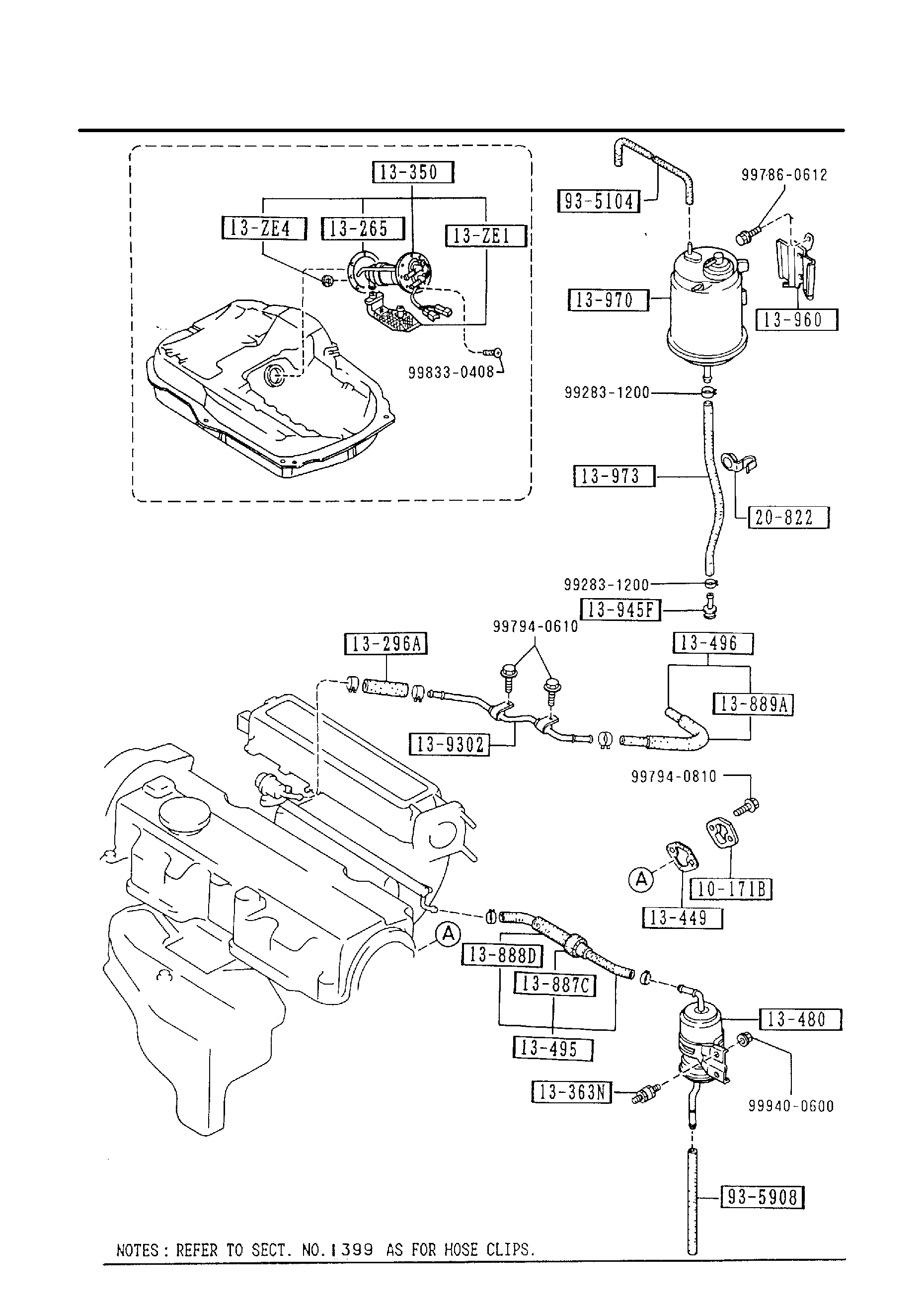 Diagram FUEL SYSTEM (W/O TURBO) for your 2013 Mazda MX-5 Miata   