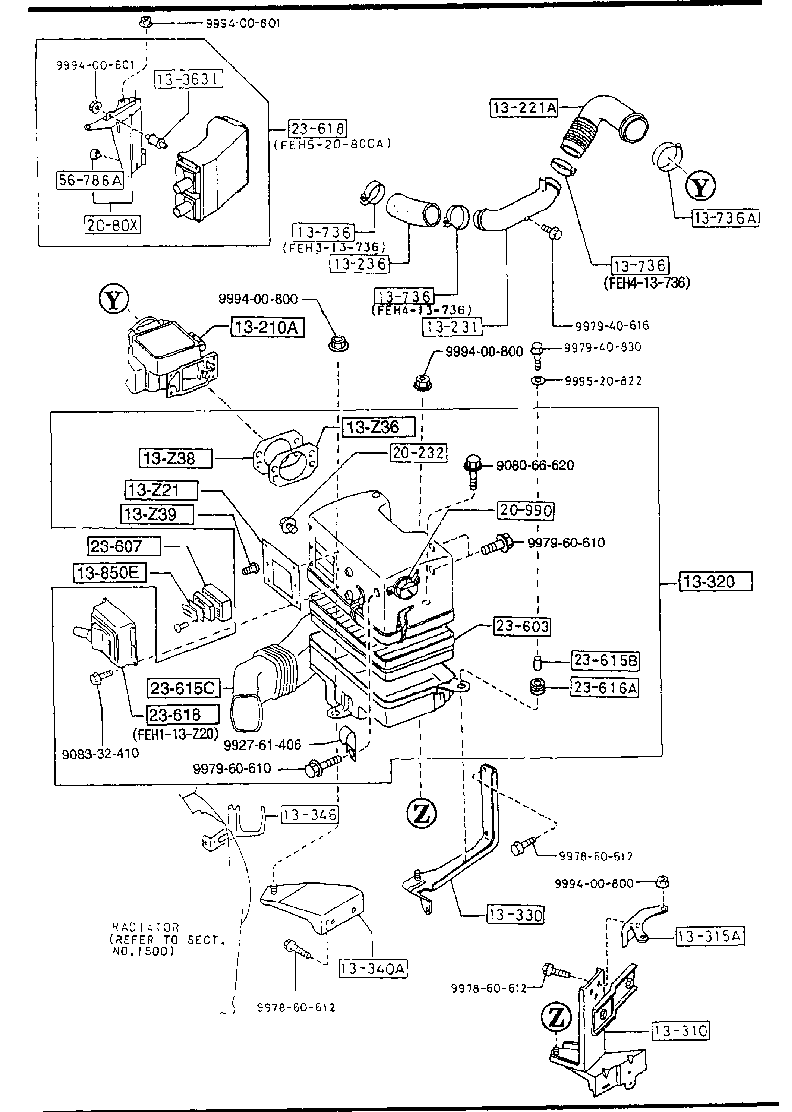 Diagram AIR CLEANER (TURBO) for your 2015 Mazda CX-9 3.7L AT 2WD Touring 