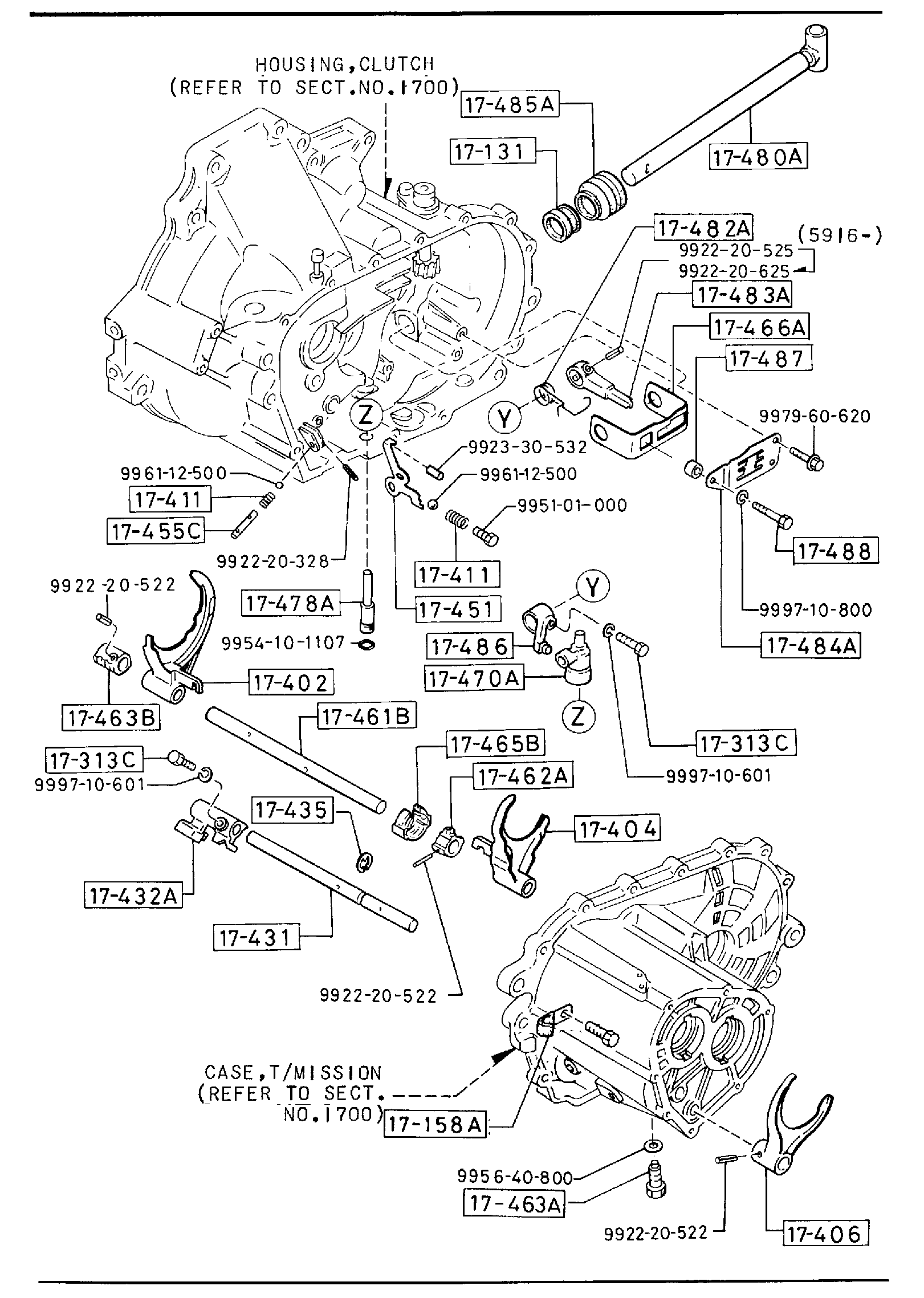 Diagram CHANGE CONTROL SYSTEM (MANUAL) for your 2006 Mazda Tribute  i 