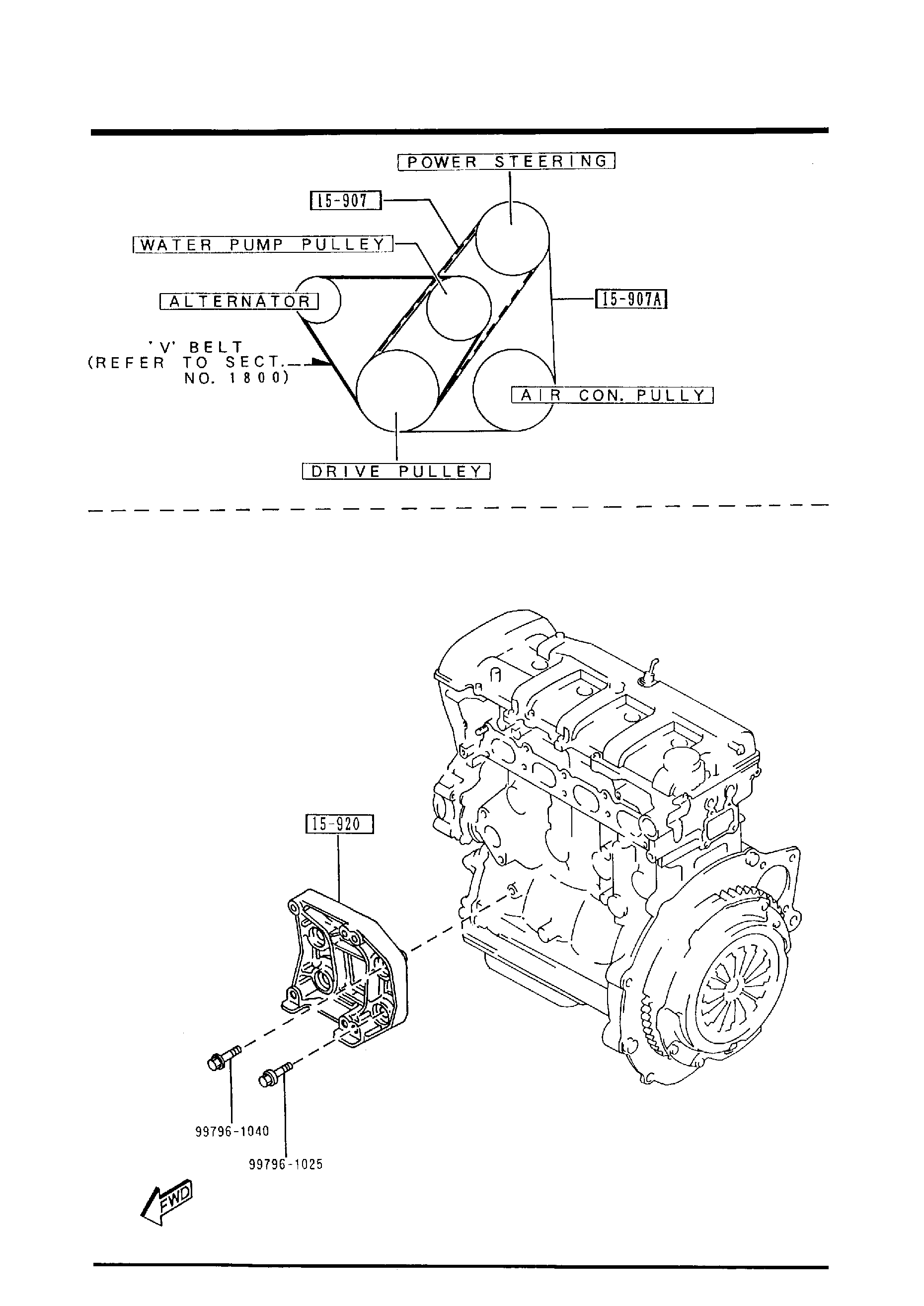 Diagram BRACKET,PULLEY & BELT (2000CC) for your 2014 Mazda CX-5   