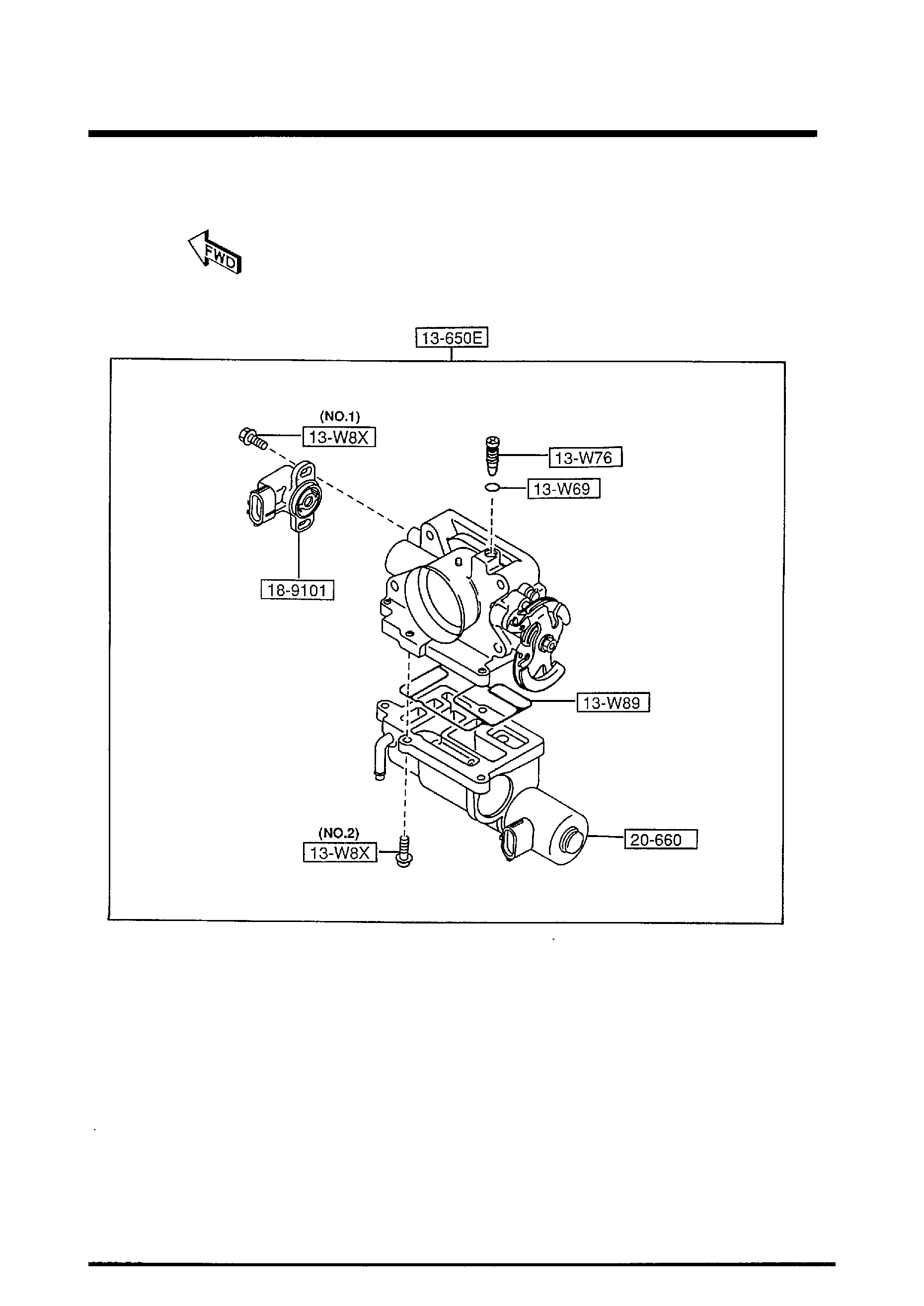Full size assembly image of THROTTLE BODY (2500CC) (1/1)