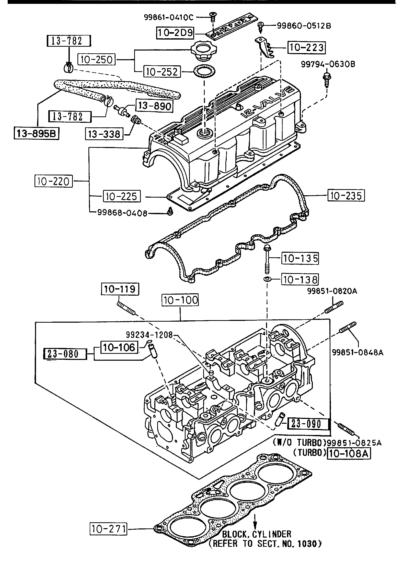 Diagram CYLINDER HEAD & COVER for your 2003 Mazda Protege   