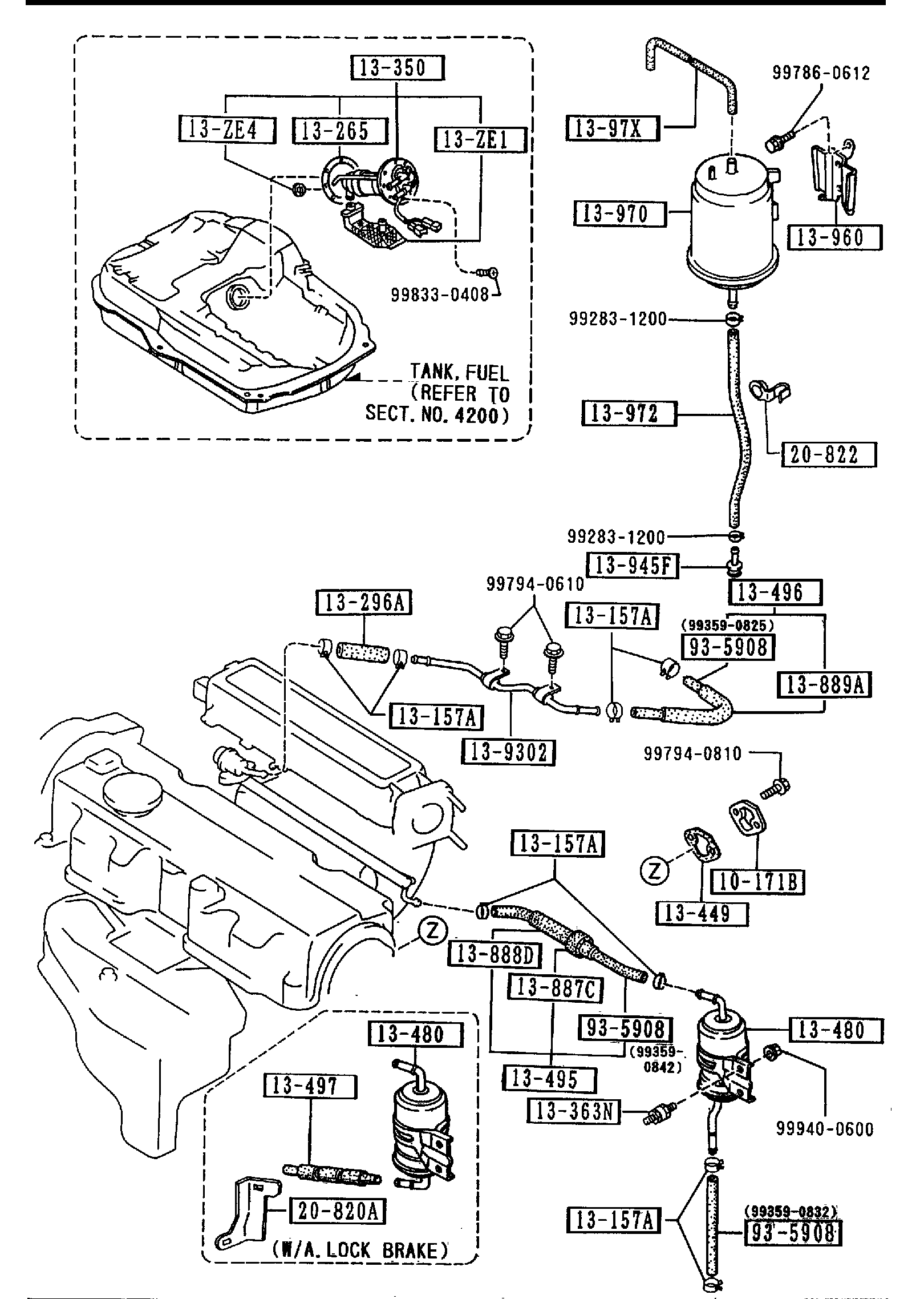 Diagram FUEL SYSTEM (W/O TURBO) for your 2013 Mazda MX-5 Miata   