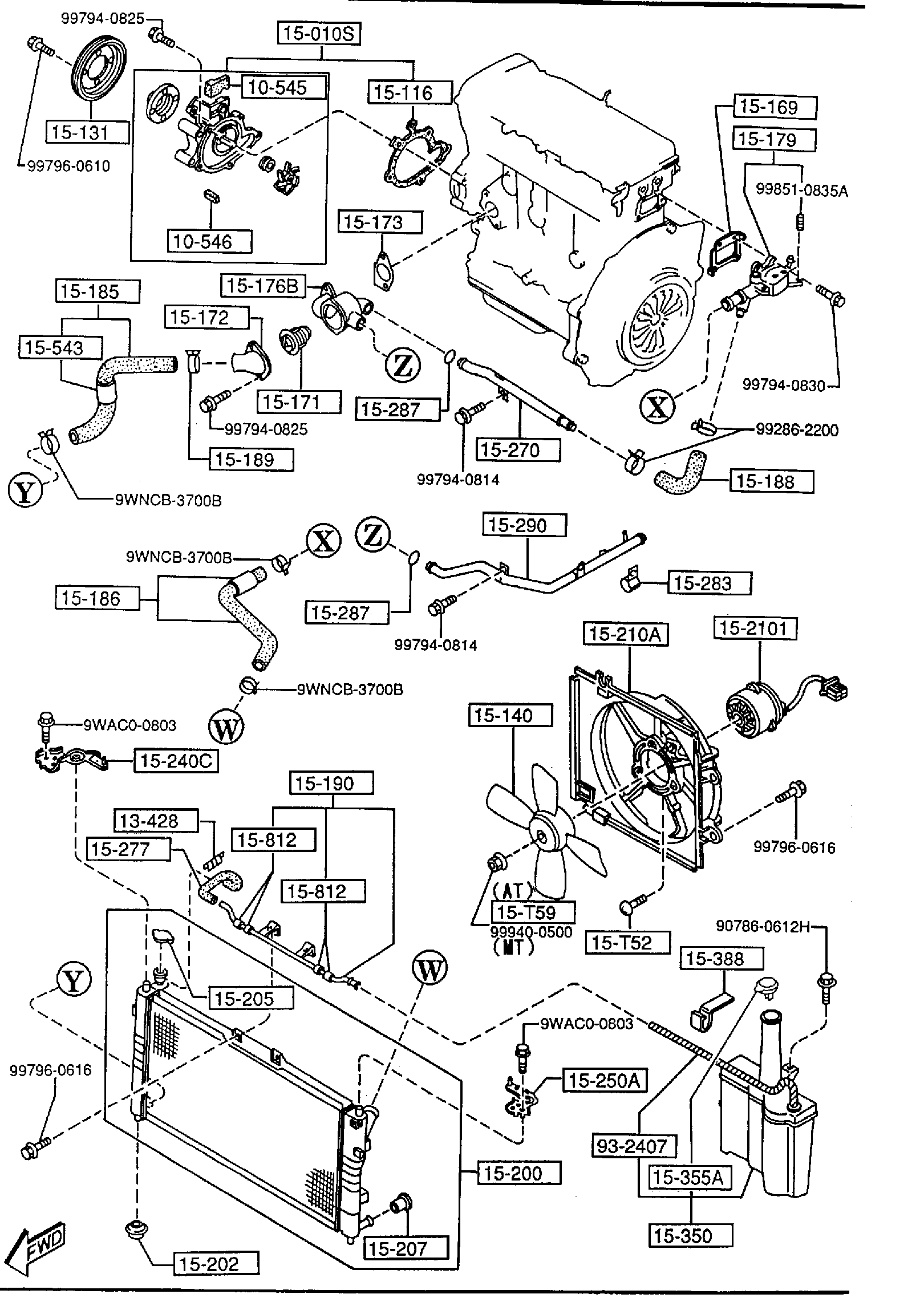 Diagram COOLING SYSTEM (2000CC) for your 2010 Mazda RX-8   