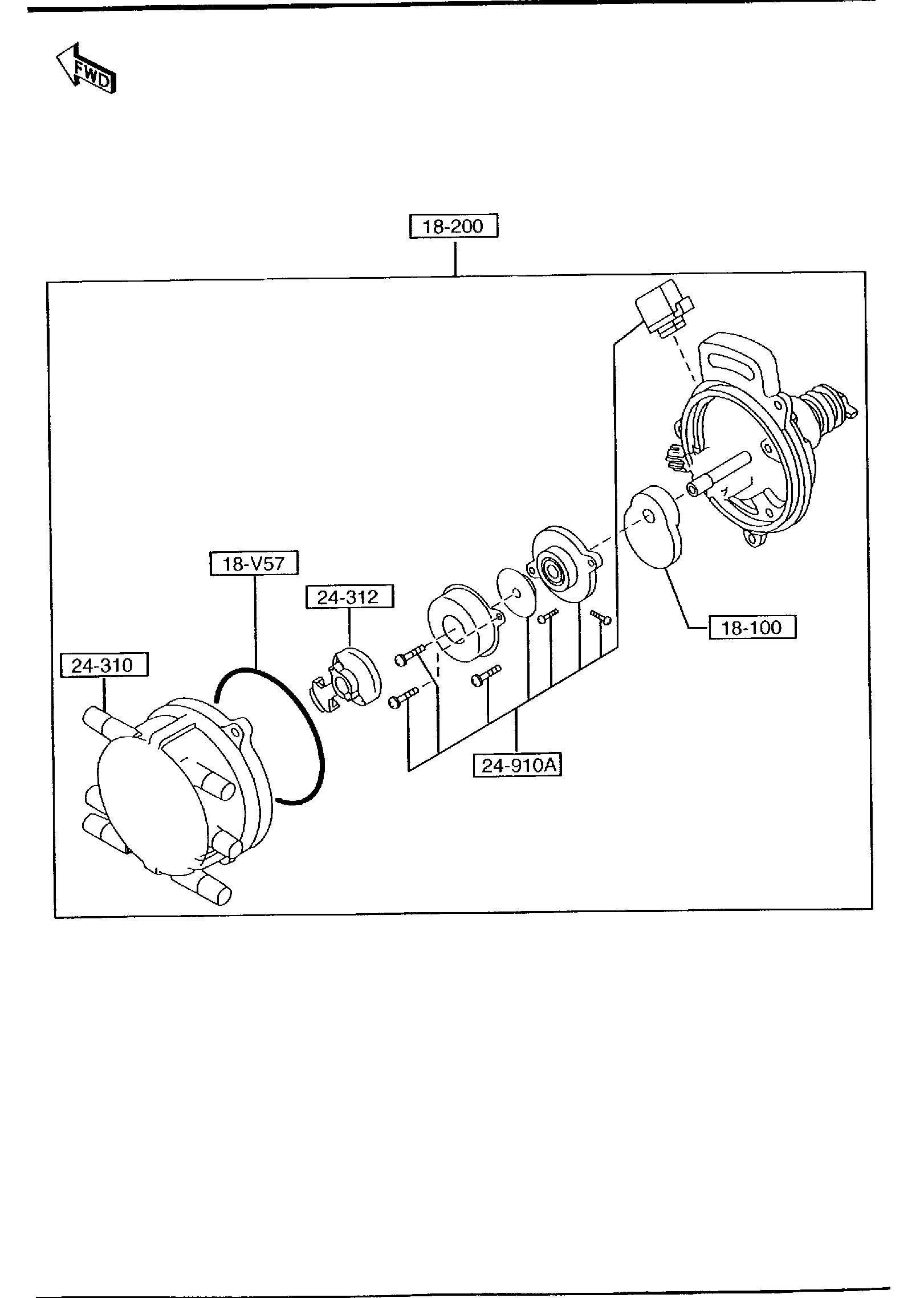 Diagram DISTRIBUTOR (2500CC) for your 1997 Mazda 626   