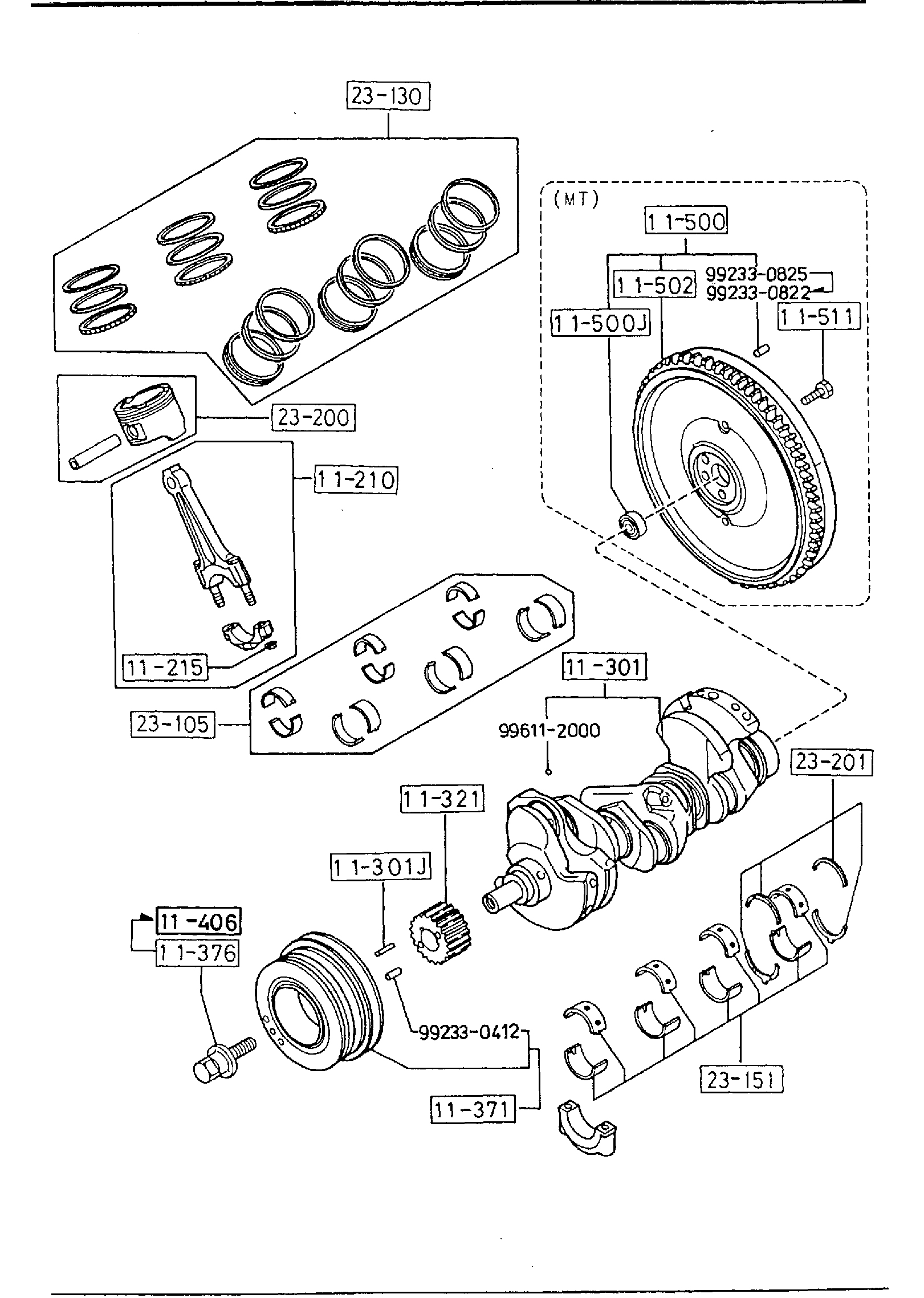 Diagram PISTON,CRANKSHAFT & FLYWHEEL for your 2020 Mazda CX-5   