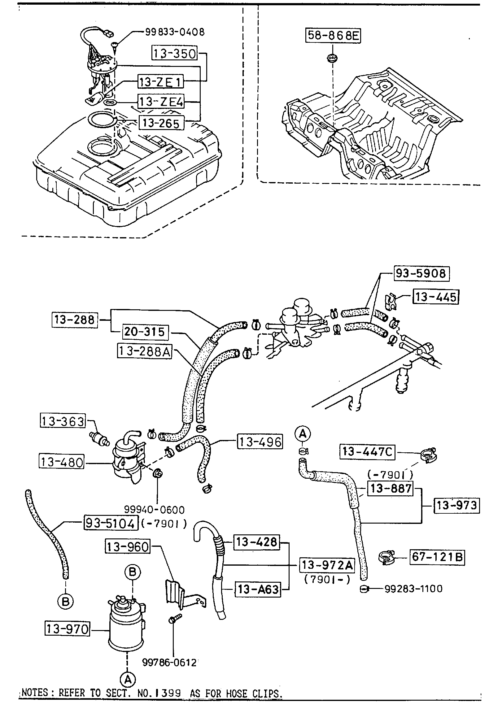 Diagram FUEL SYSTEM for your 1992 Mazda 323  HATCHBACK  